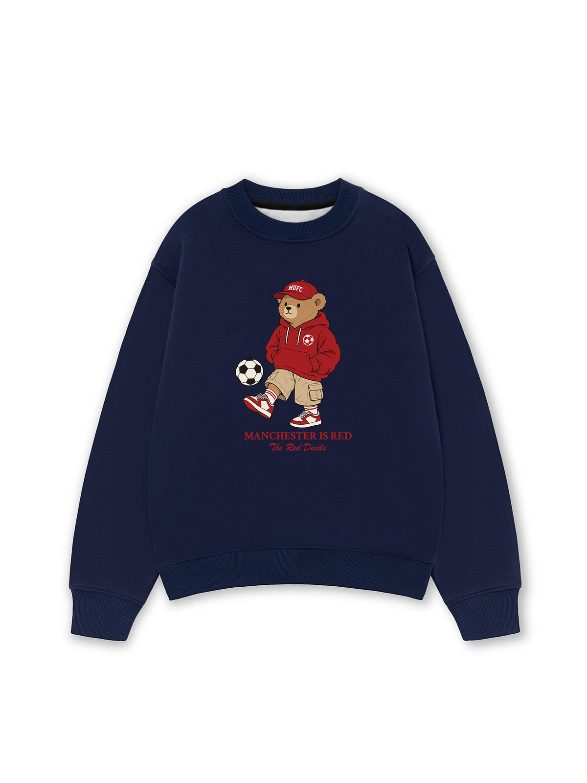 Áo Sweater Nỉ Hai Da The Red Devils Bear