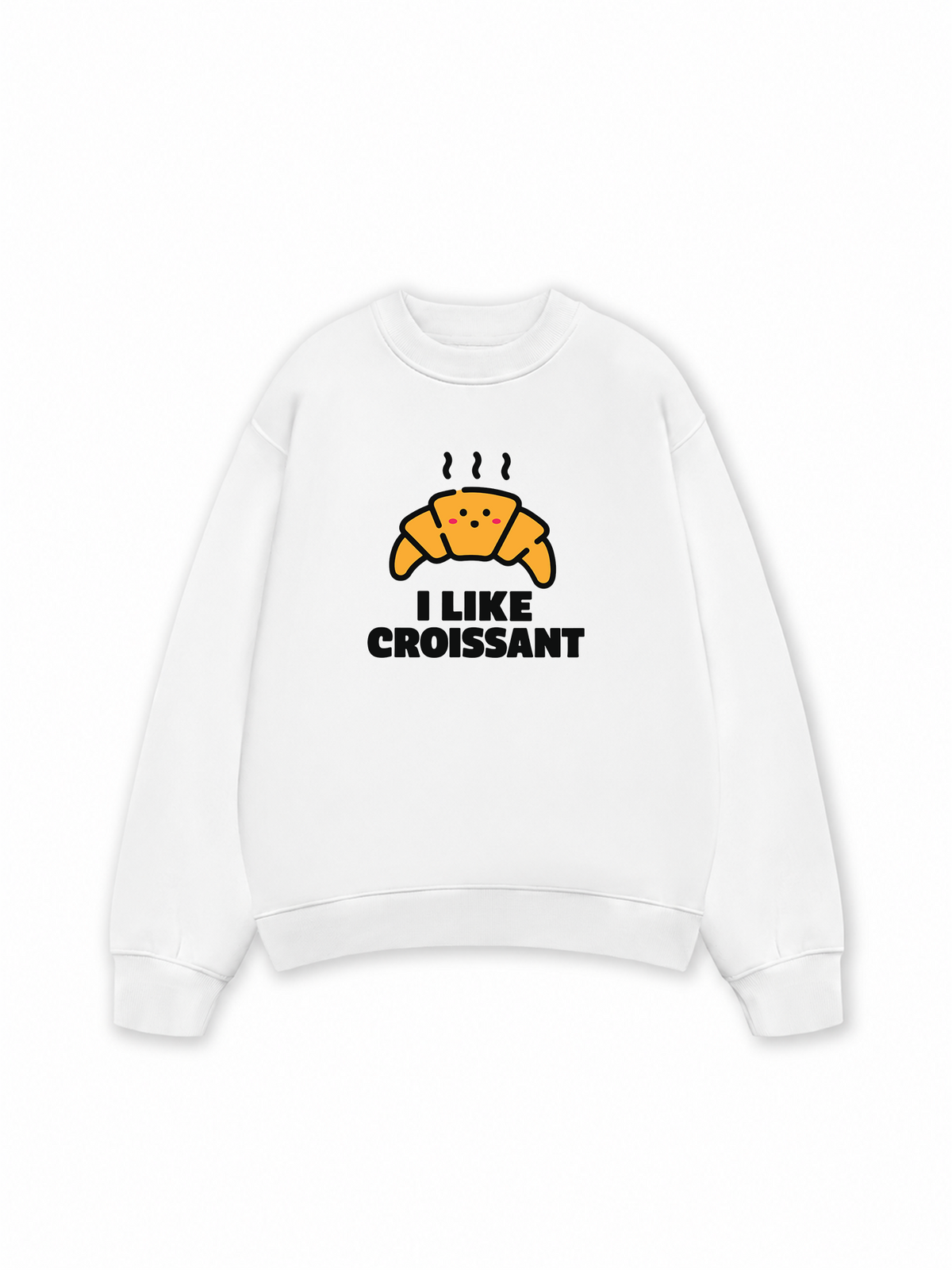Áo Sweater Nỉ Hai Da I Like Croissant
