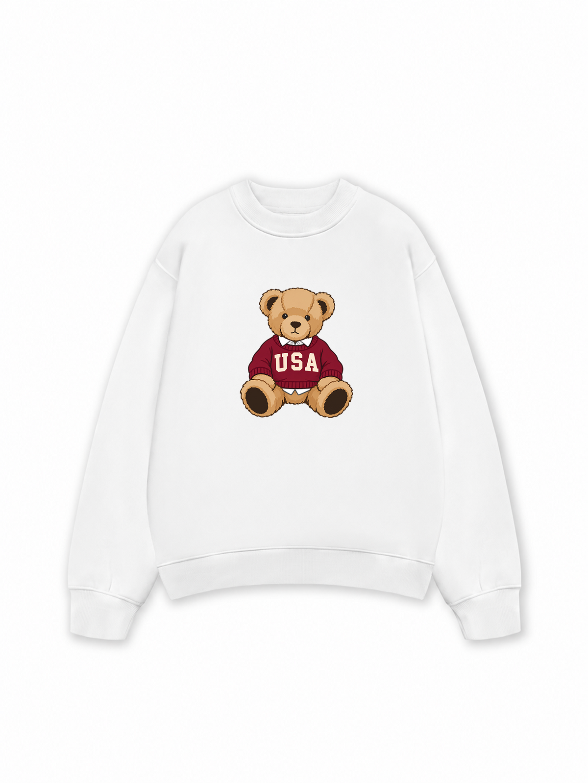 Áo Sweater Nỉ Hai Da City USA Bear