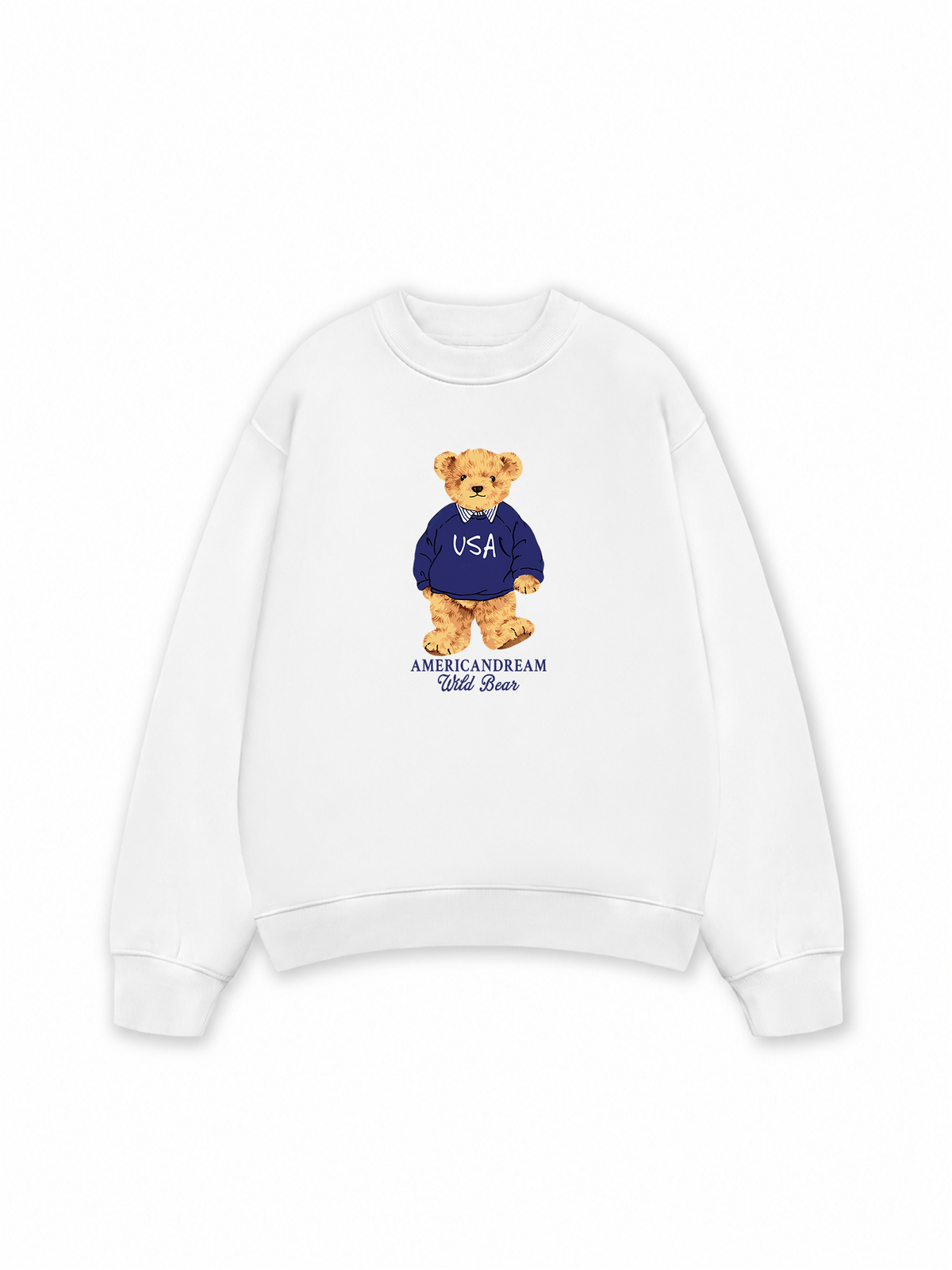 Áo Sweater Nỉ Hai Da USA Bear