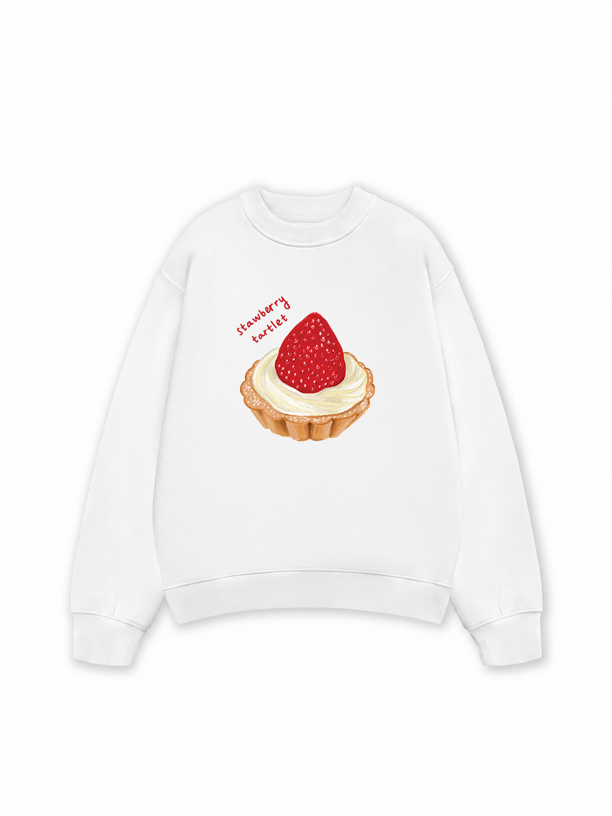 Áo Sweater Nỉ Hai Da Strawberry Tartlet