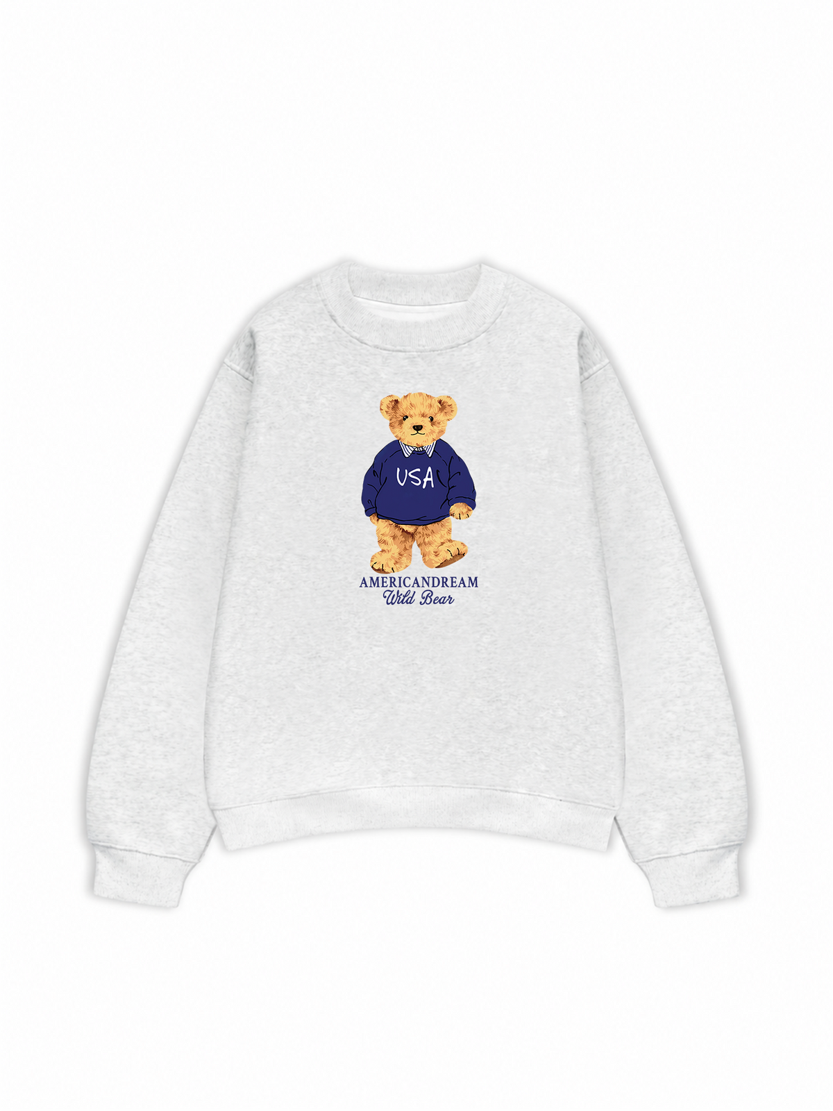 Áo Sweater Nỉ Hai Da USA Bear