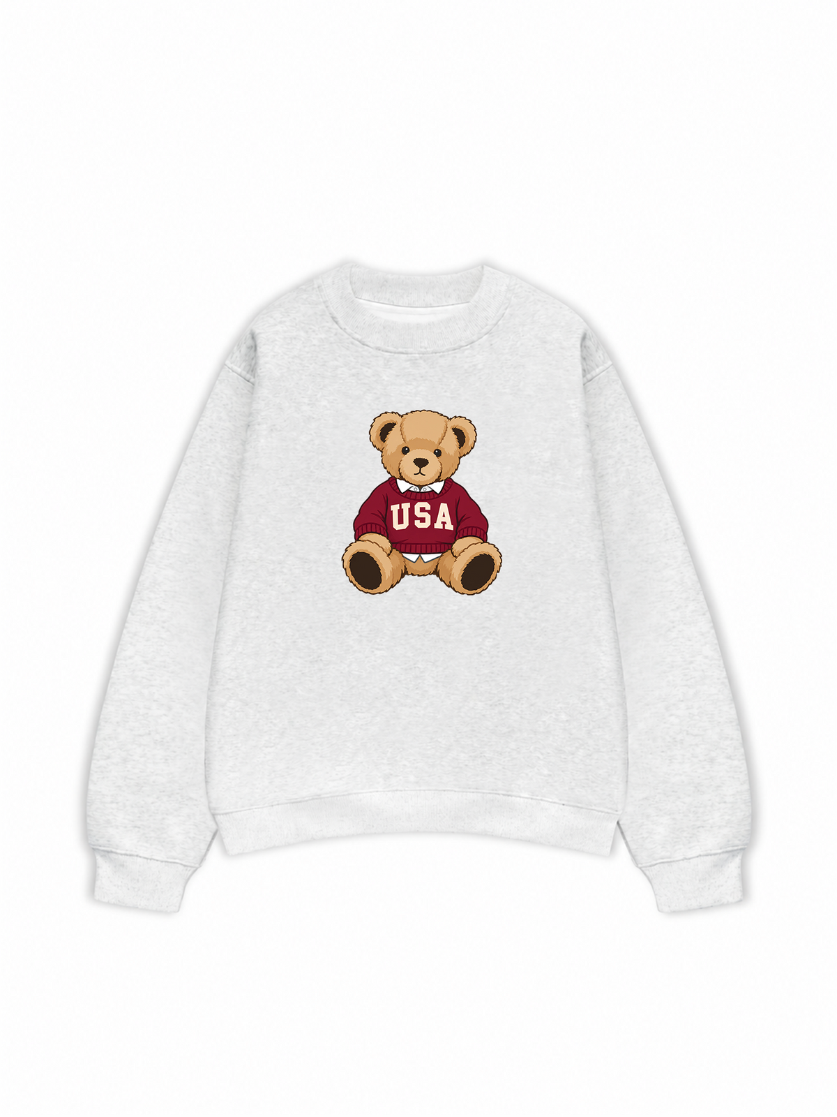 Áo Sweater Nỉ Hai Da City USA Bear