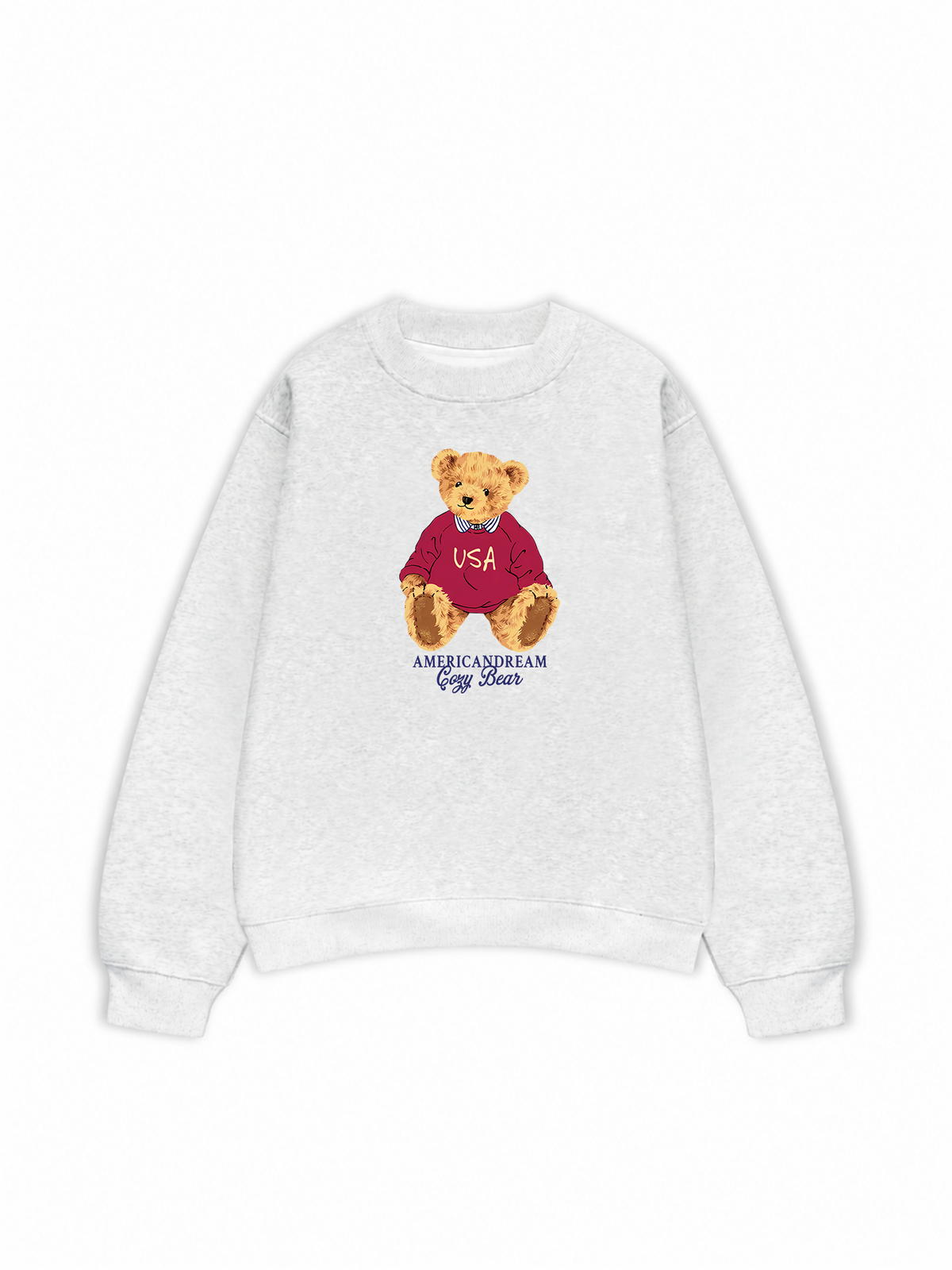 Áo Sweater Nỉ Hai Da USA Cozy Bear