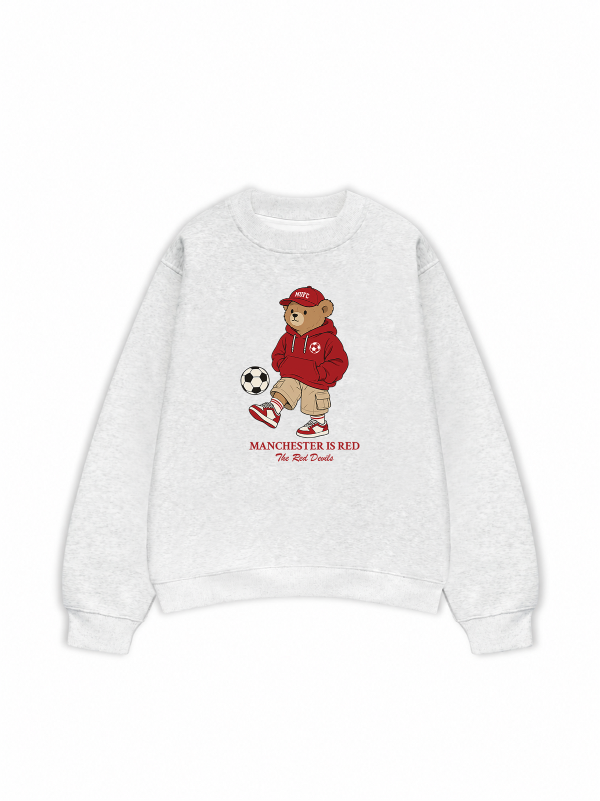 Áo Sweater Nỉ Hai Da The Red Devils Bear