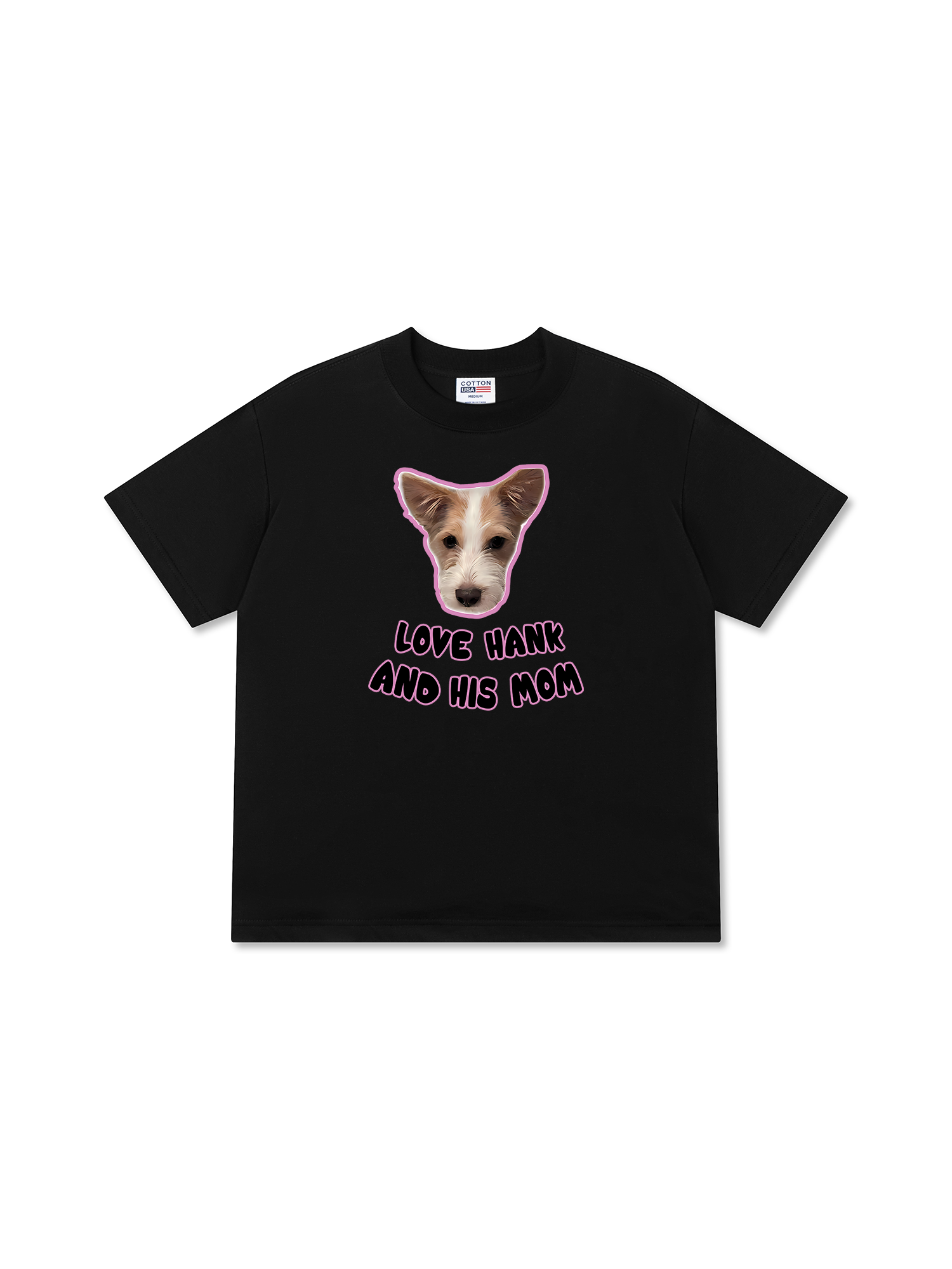 Áo Thun Relaxed Fit Black Pink Love Hank
