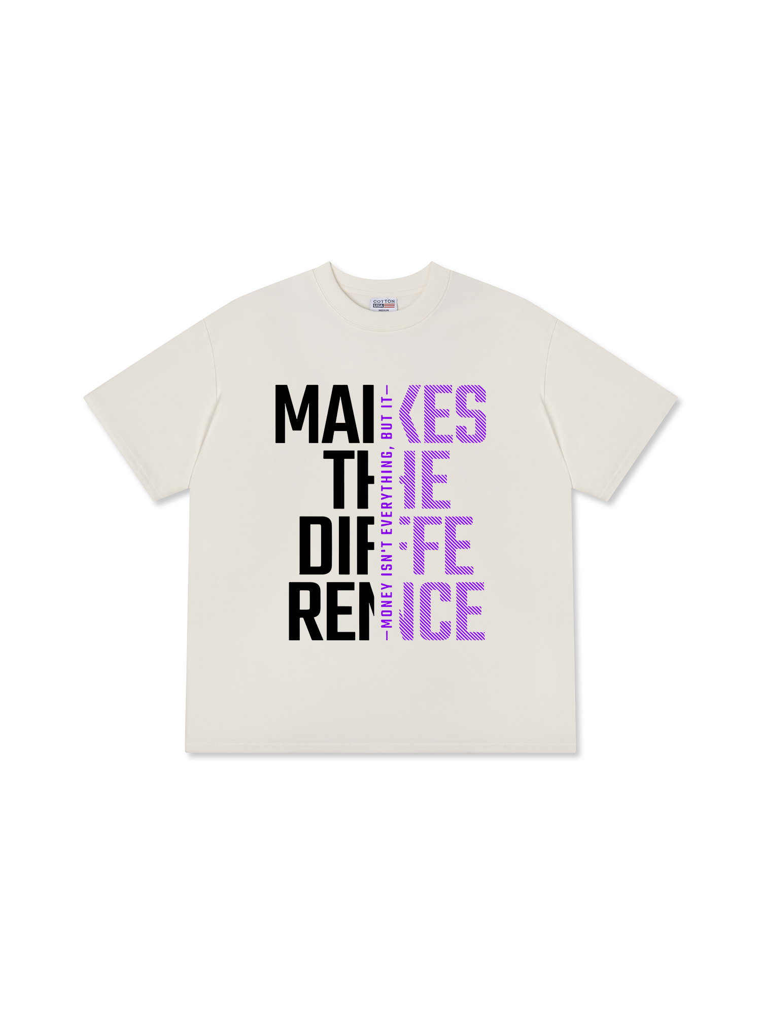 Áo Thun Relaxed Fit Money Motivational Modern Typographic