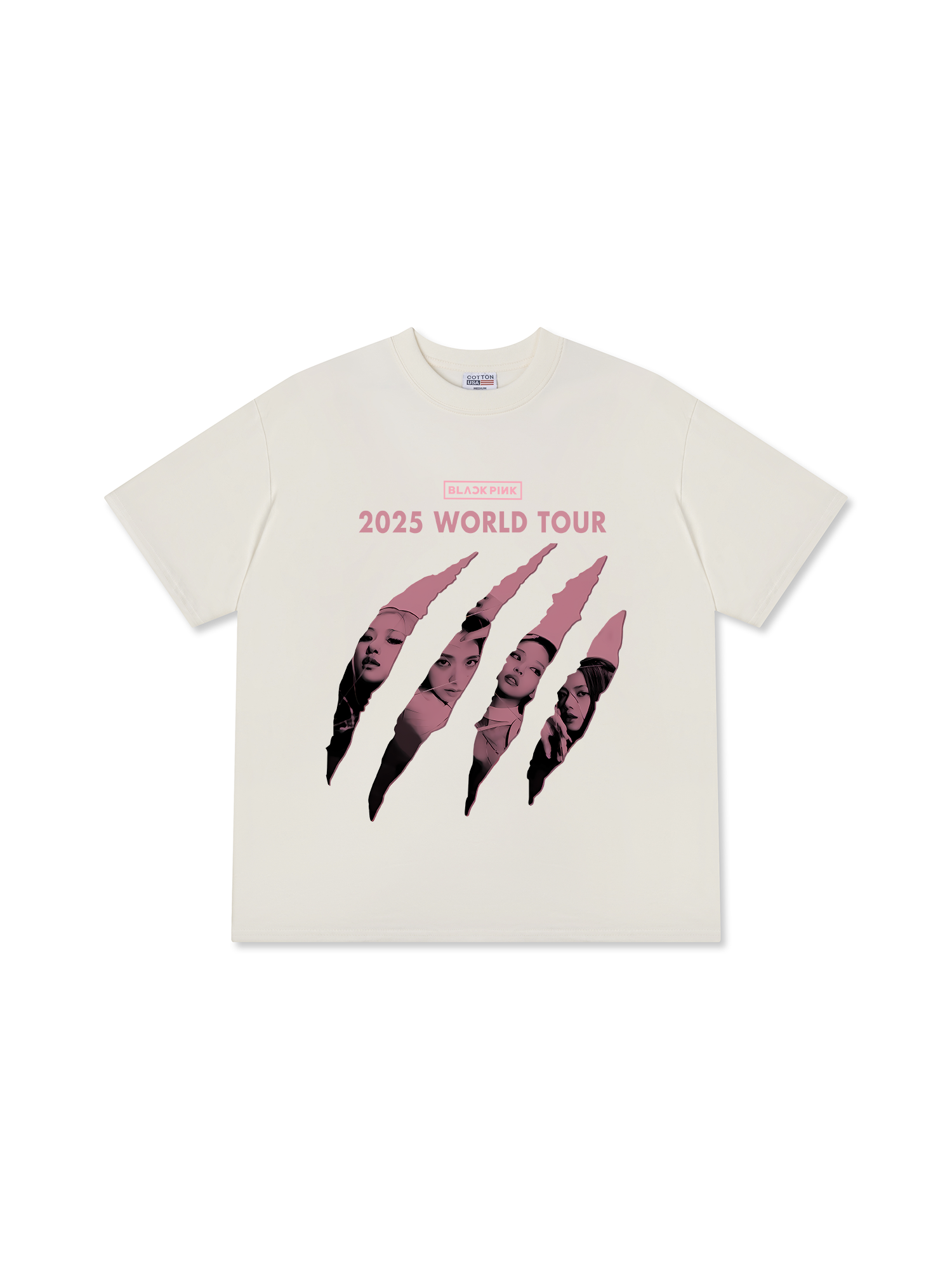 Áo Thun Relaxed Fit Black Pink 2025 World Tour