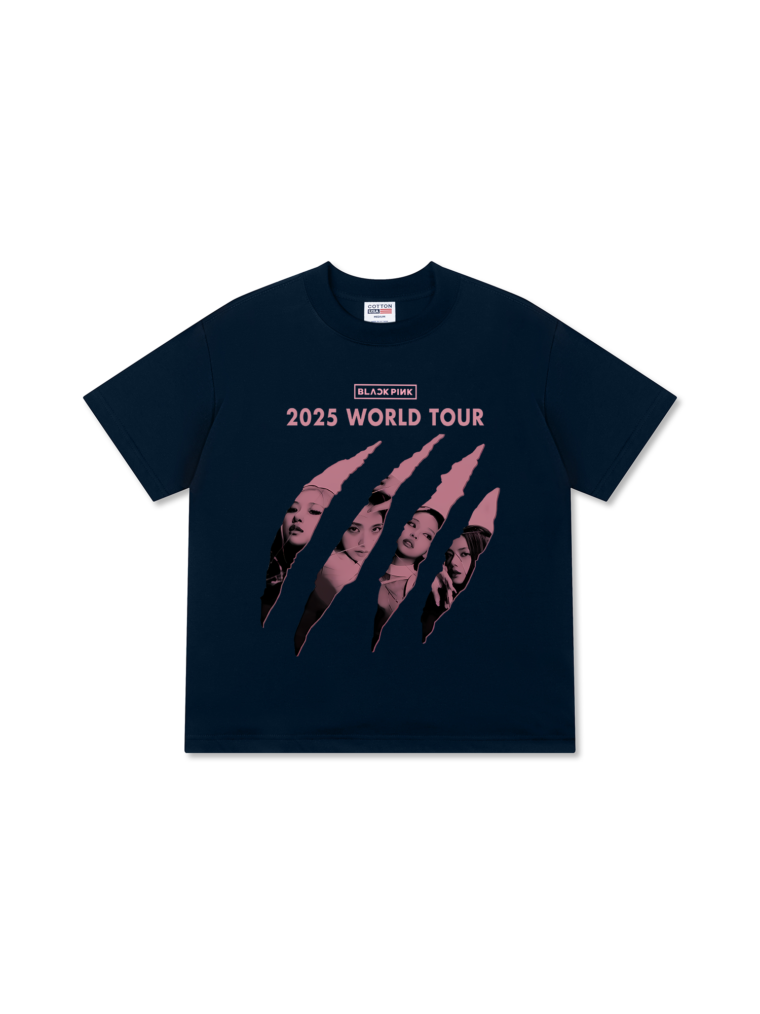 Áo Thun Relaxed Fit Black Pink 2025 World Tour
