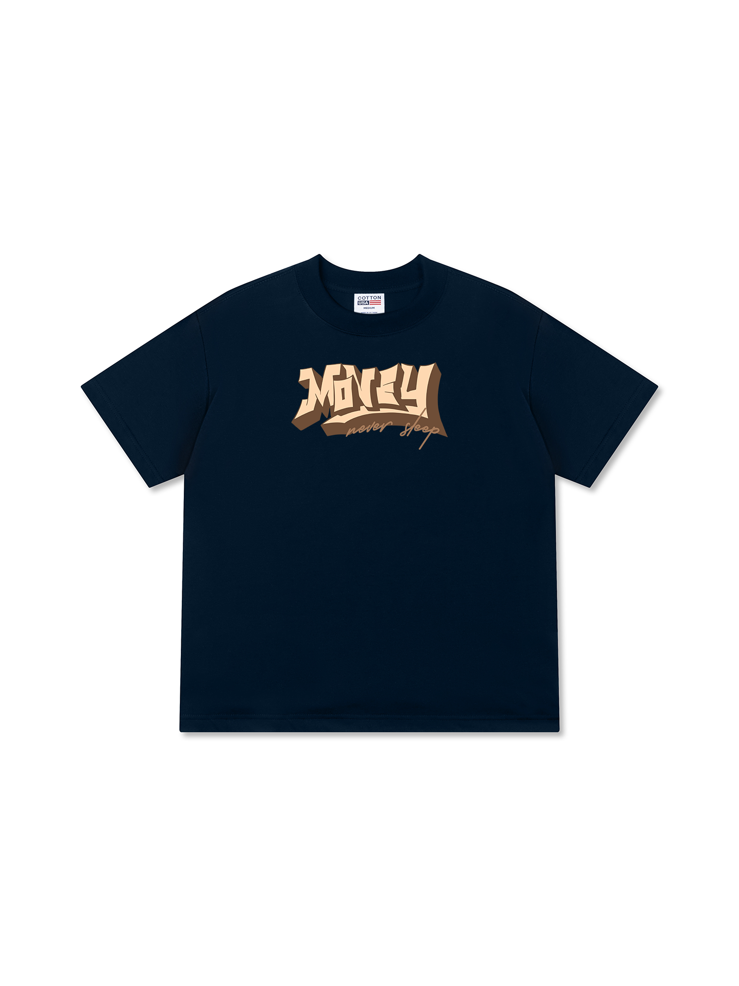 Áo Thun Relaxed Fit Money Never Sleep