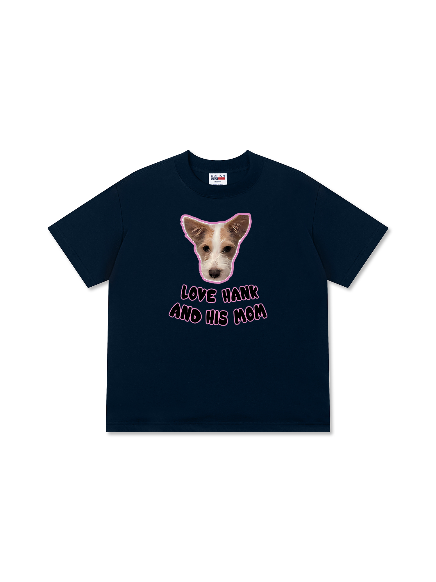 Áo Thun Relaxed Fit Black Pink Love Hank
