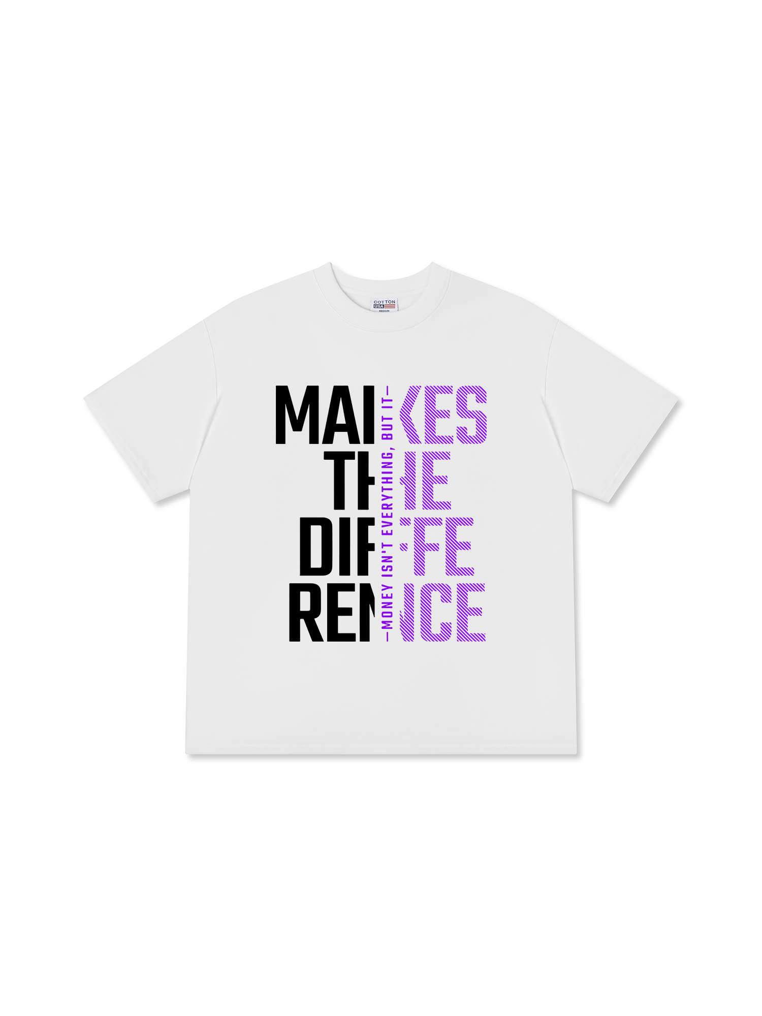 Áo Thun Relaxed Fit Money Motivational Modern Typographic