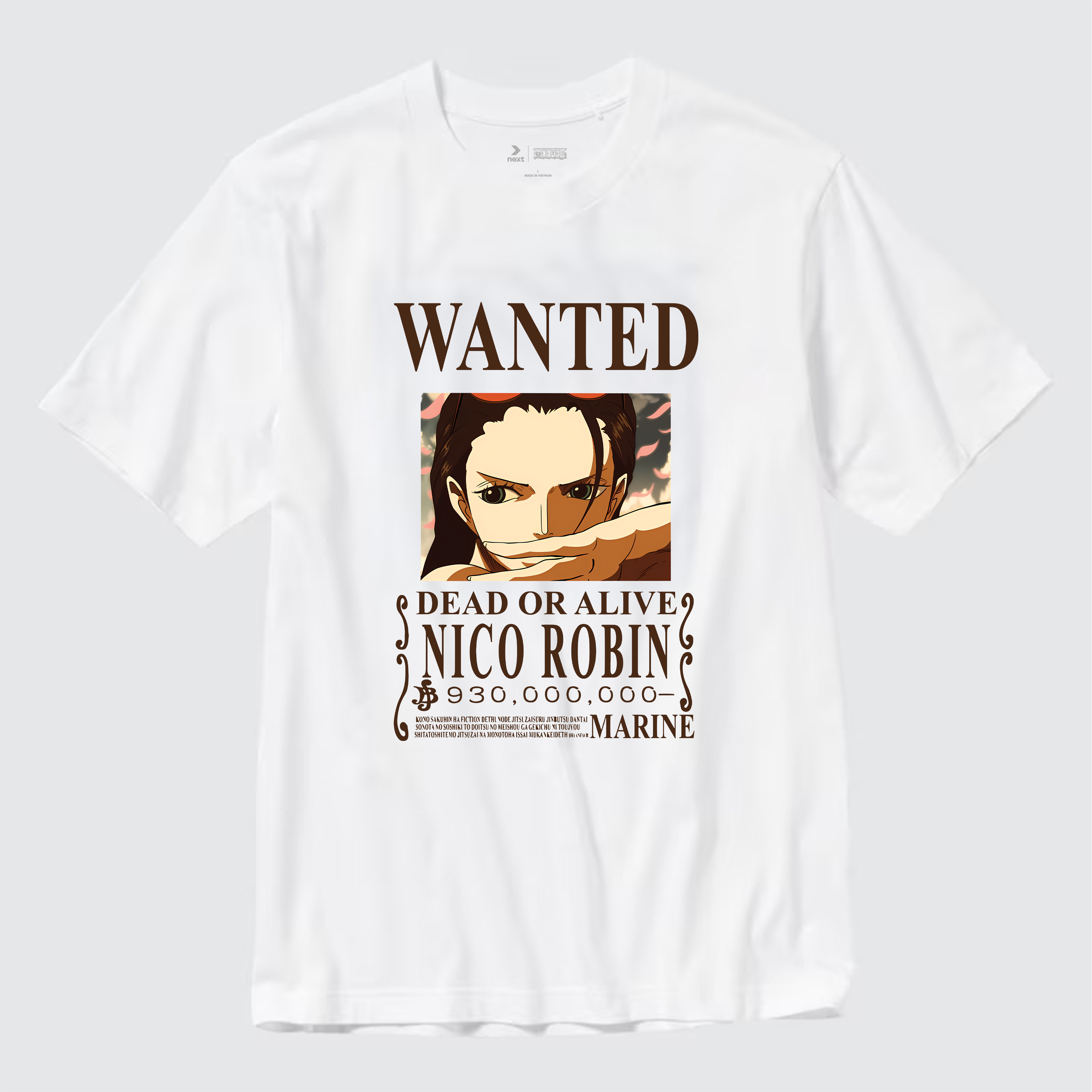 ONE PIECE NICO ROBIN JUNGLE T-SHIRT / TRẮNG