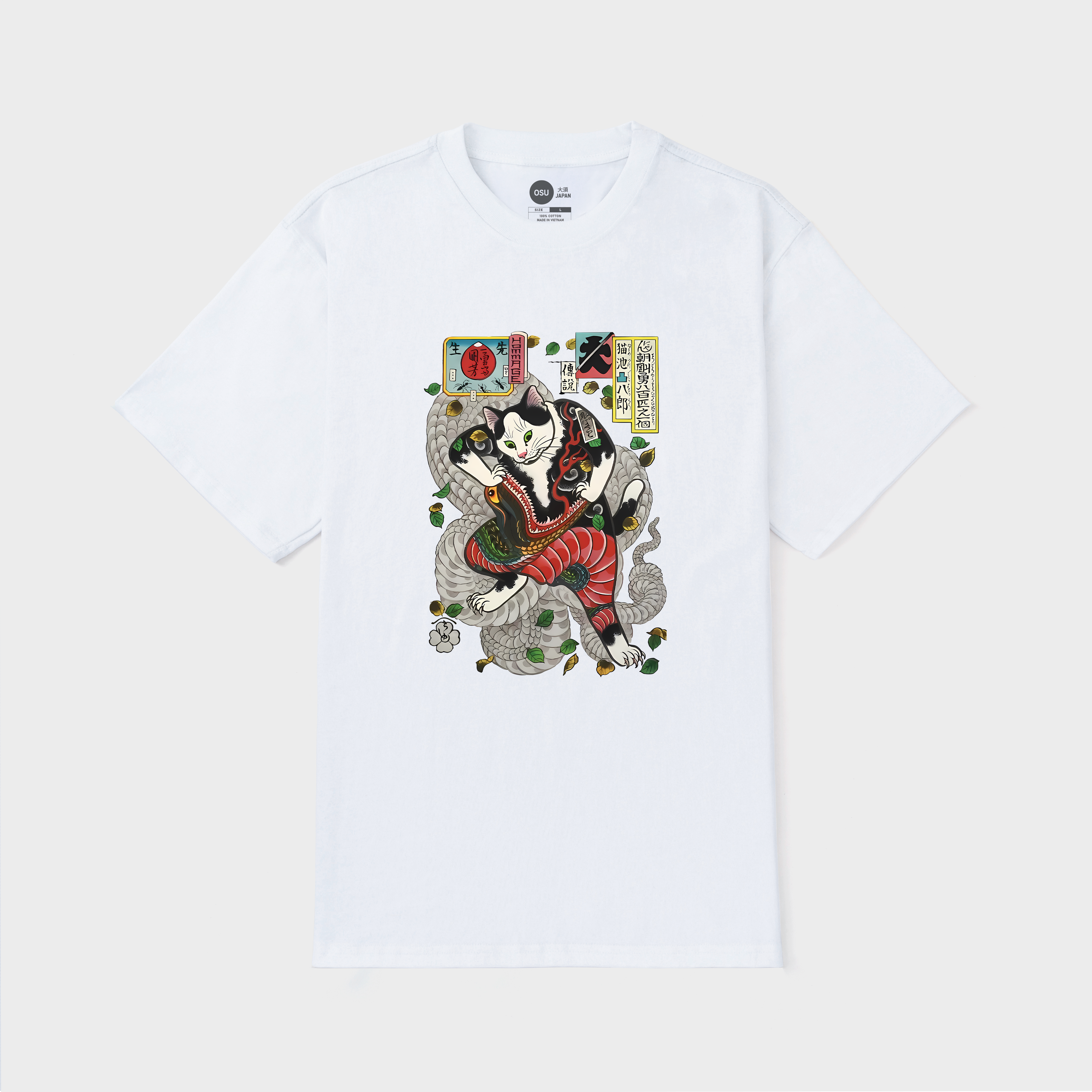 CLASSIC JAPANESE CAT T-SHIRT / TRẮNG