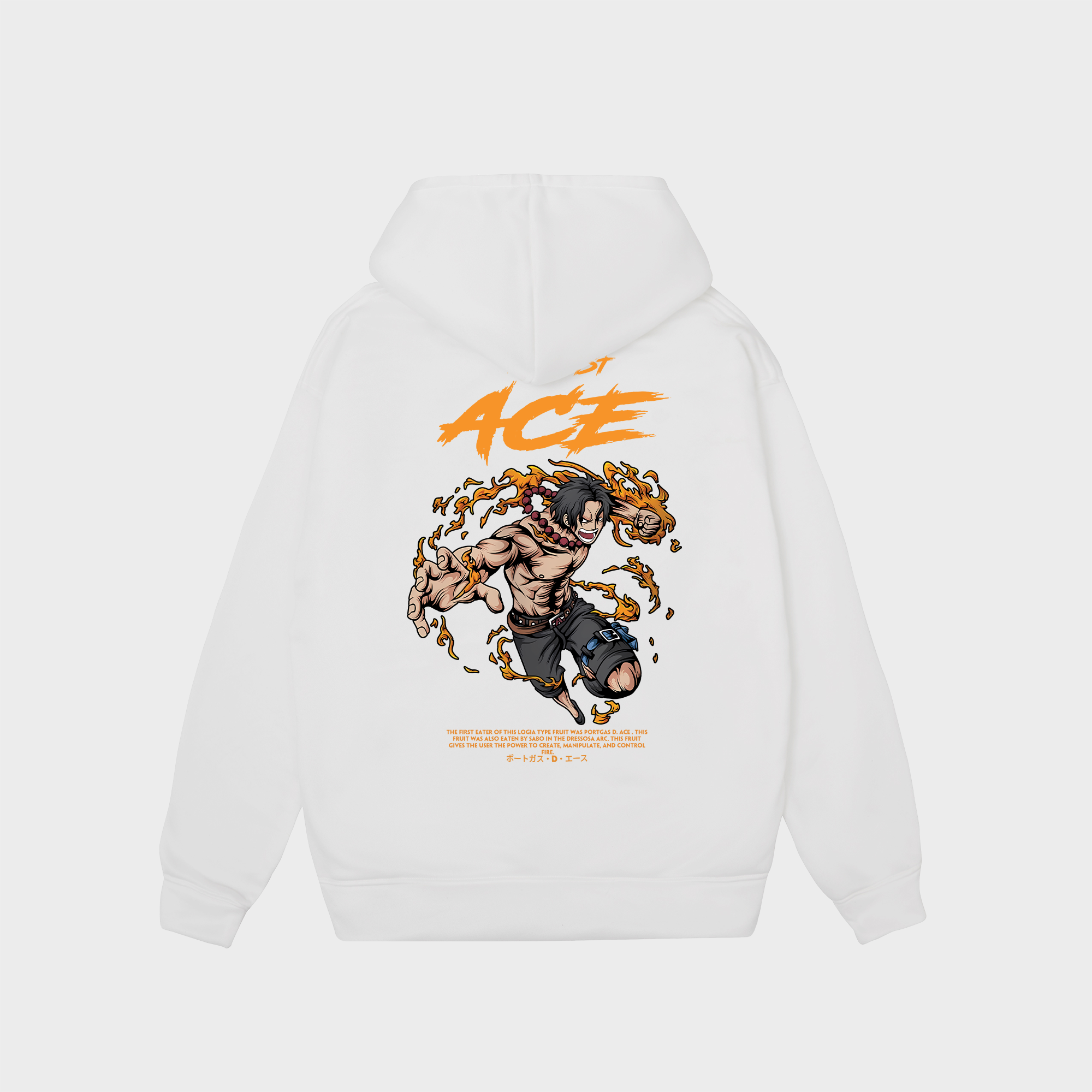 ONE PIECE ACE HOODIE / TRẮNG