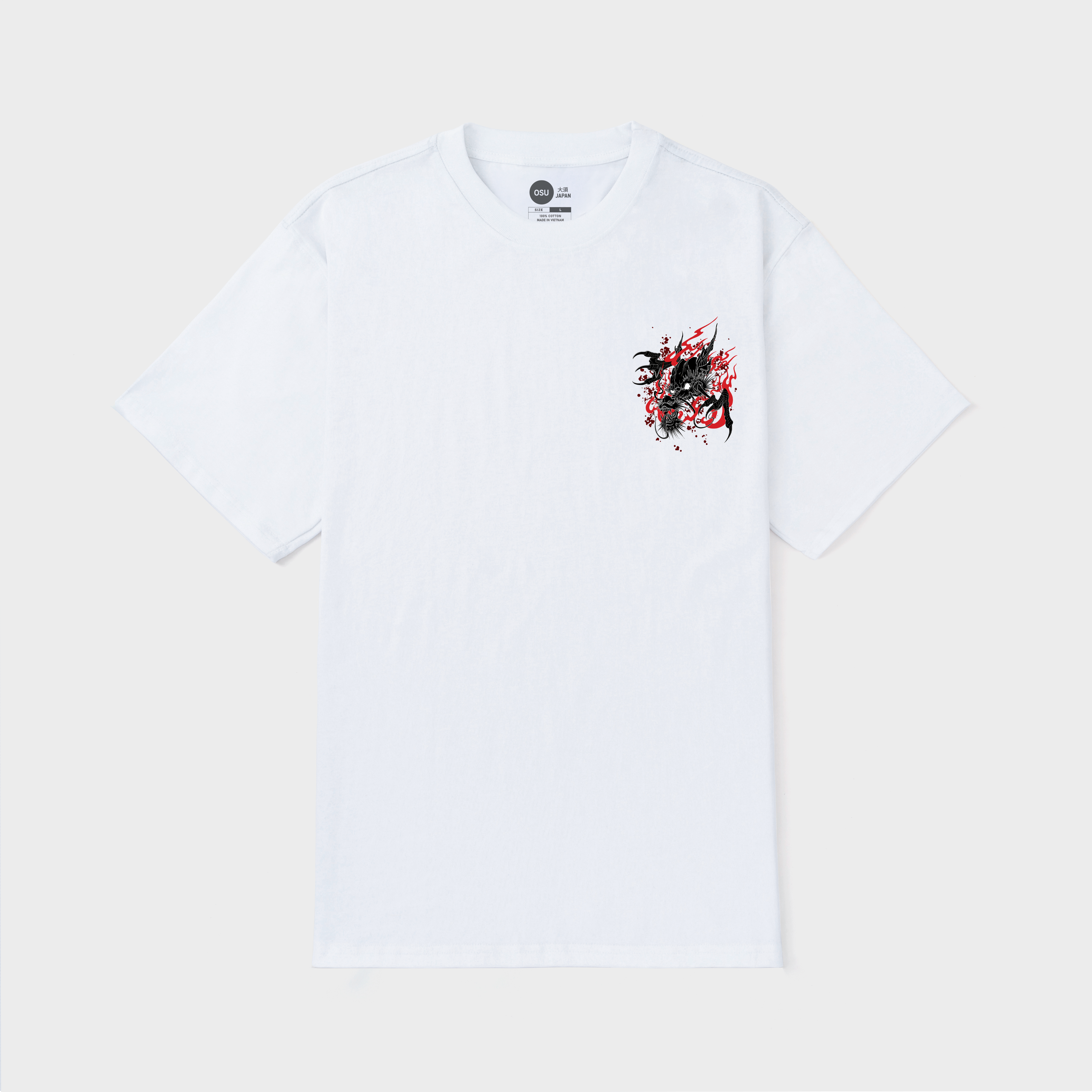 JAPANESE DRAGON BLUE T-SHIRT / TRẮNG