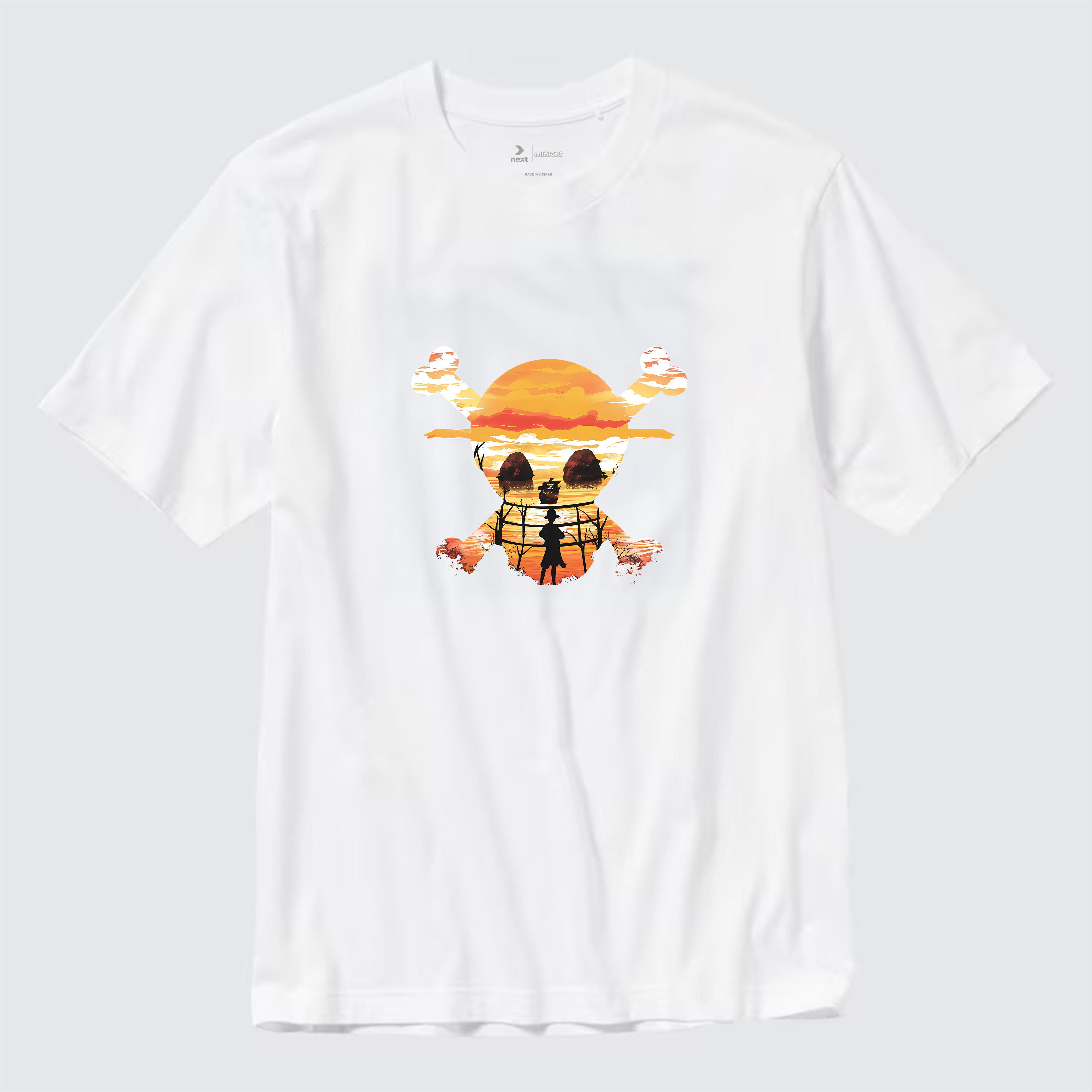 ONE PIECE STRAW HAT CREW T-SHIRT / TRẮNG