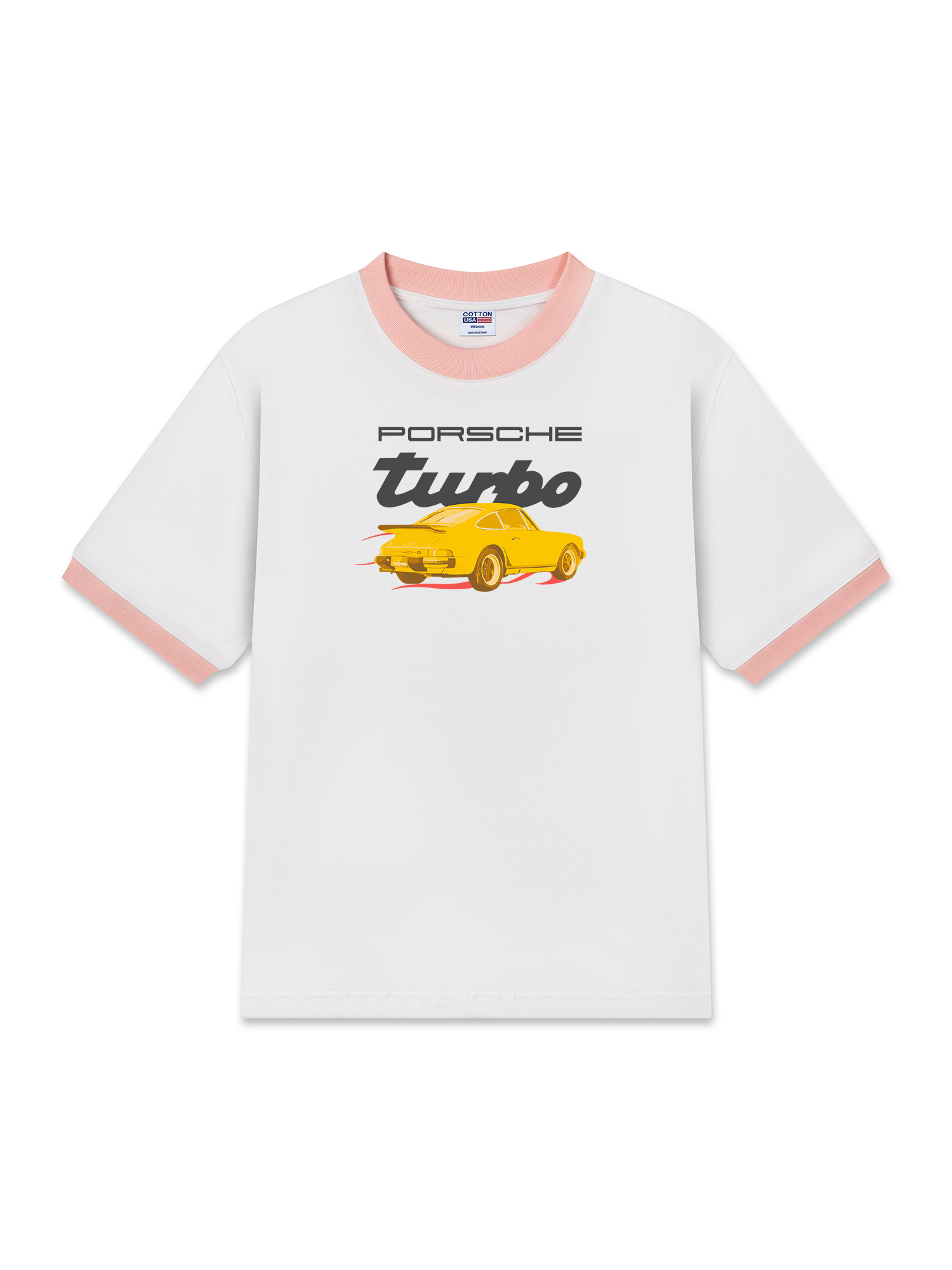 Áo Thun Ringer Relaxed Fit Porsche Turbo Golden Race