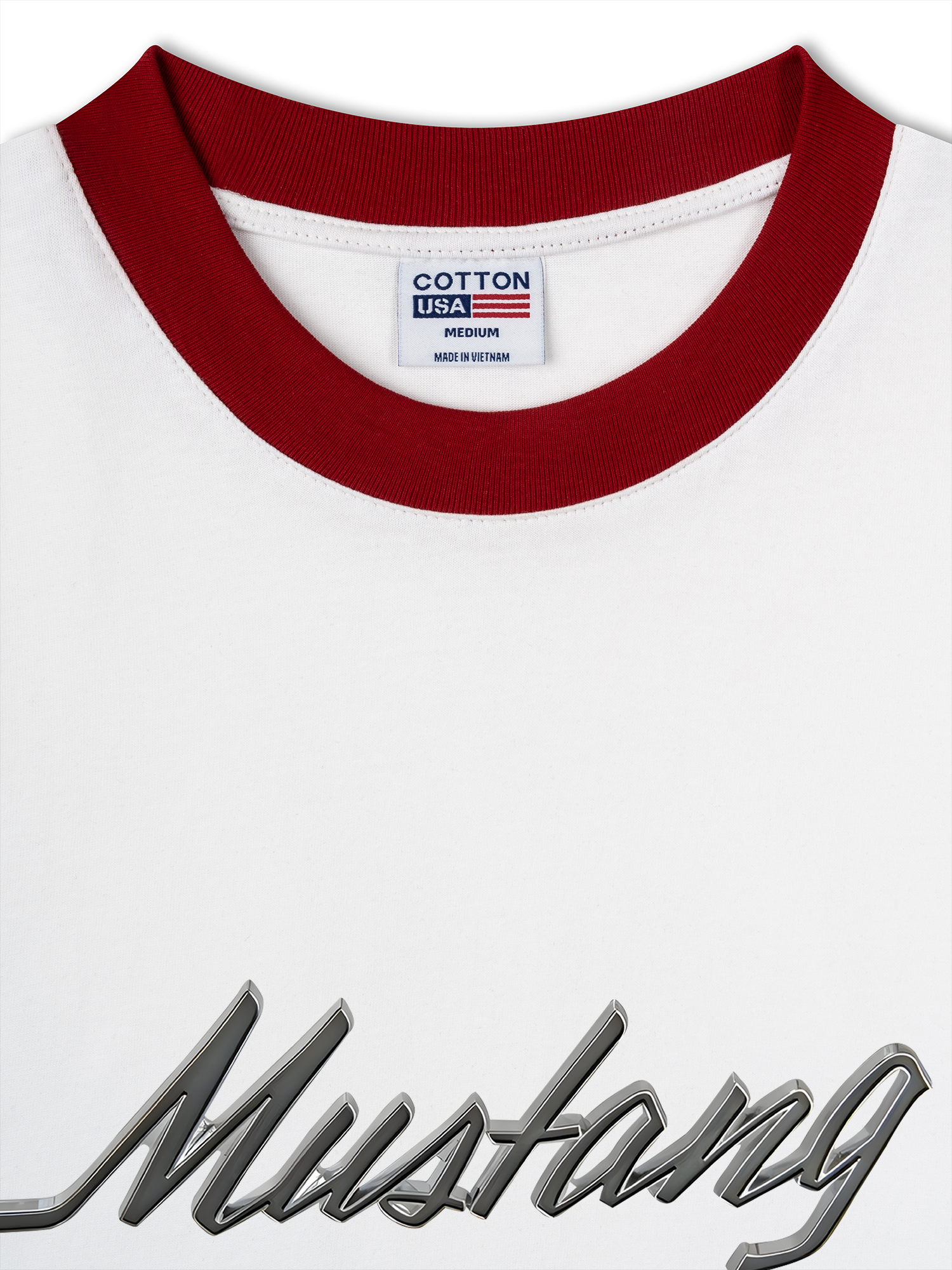 Áo Thun Ringer Relaxed Fit Mustang Silver Logo