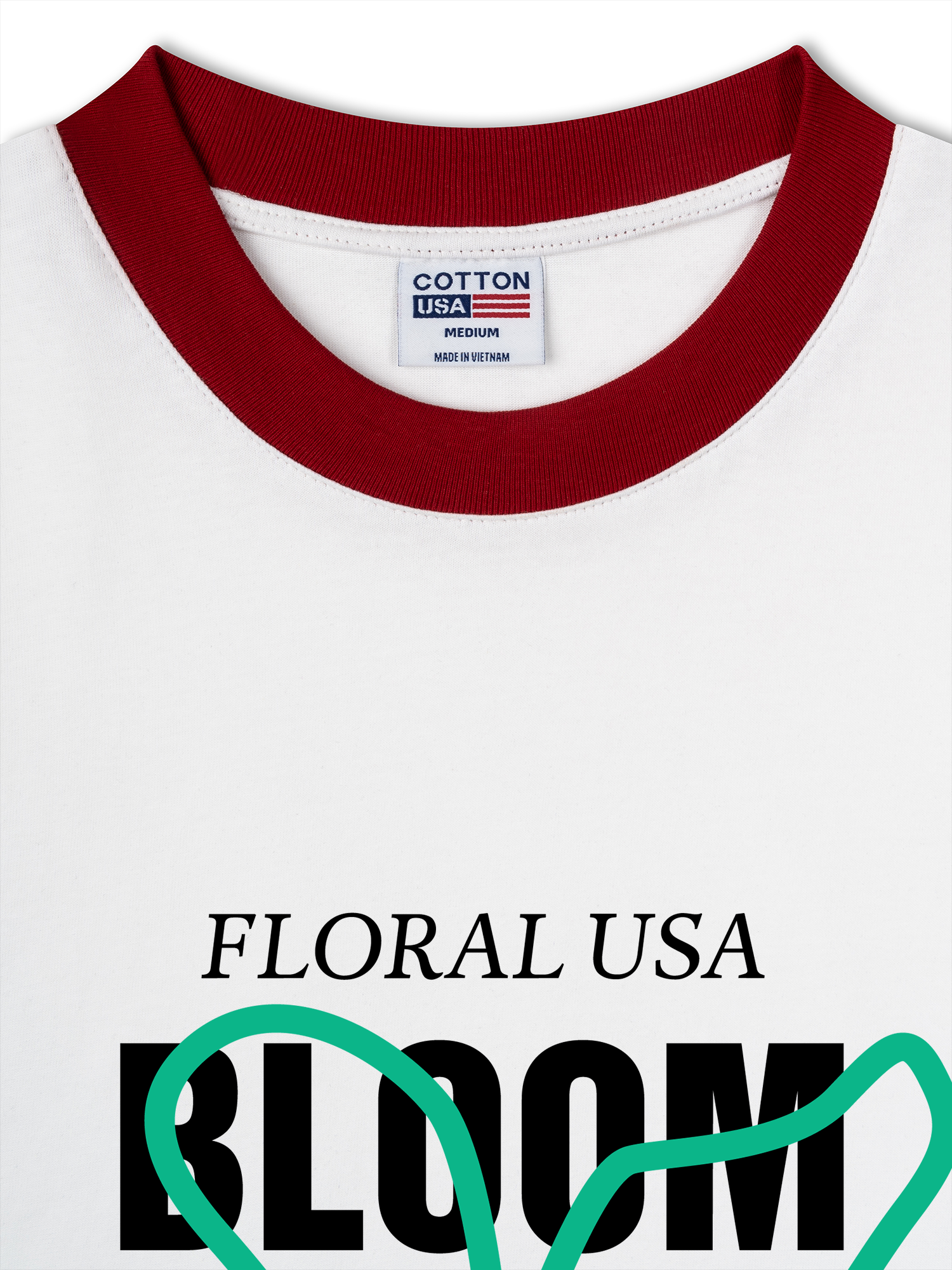 Áo Thun Ringer Relaxed Fit Floral Bloom Steady