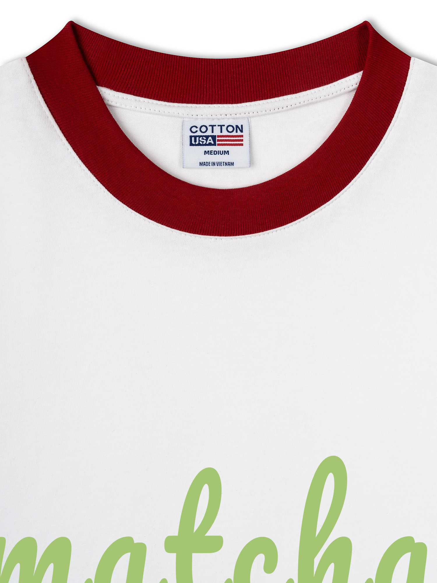 Áo Thun Ringer Relaxed Fit Save Water, Drink Matcha