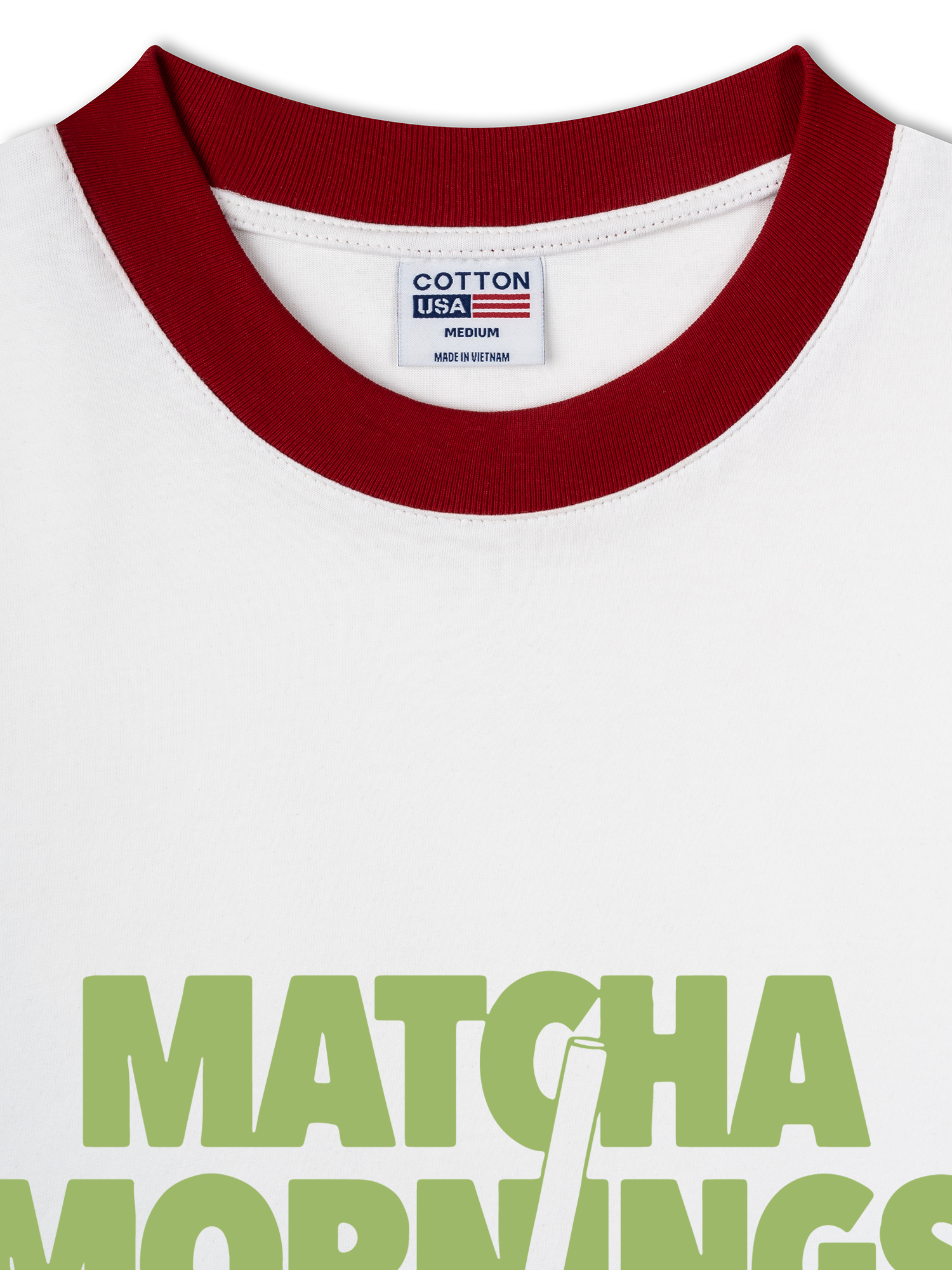 Áo Thun Ringer Relaxed Fit Matcha Mornings