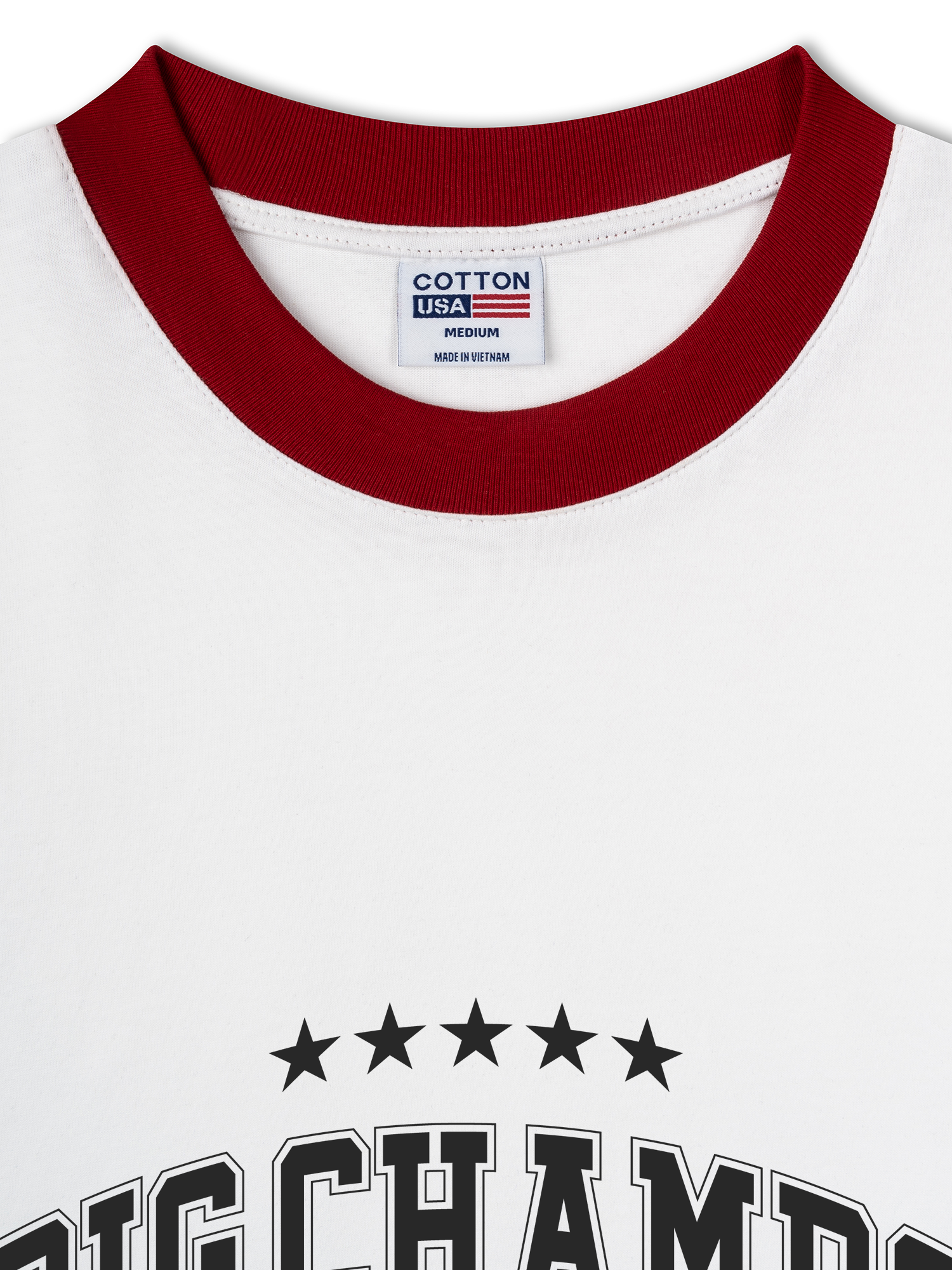 Áo Thun Ringer Relaxed Fit Champions Dont Quit