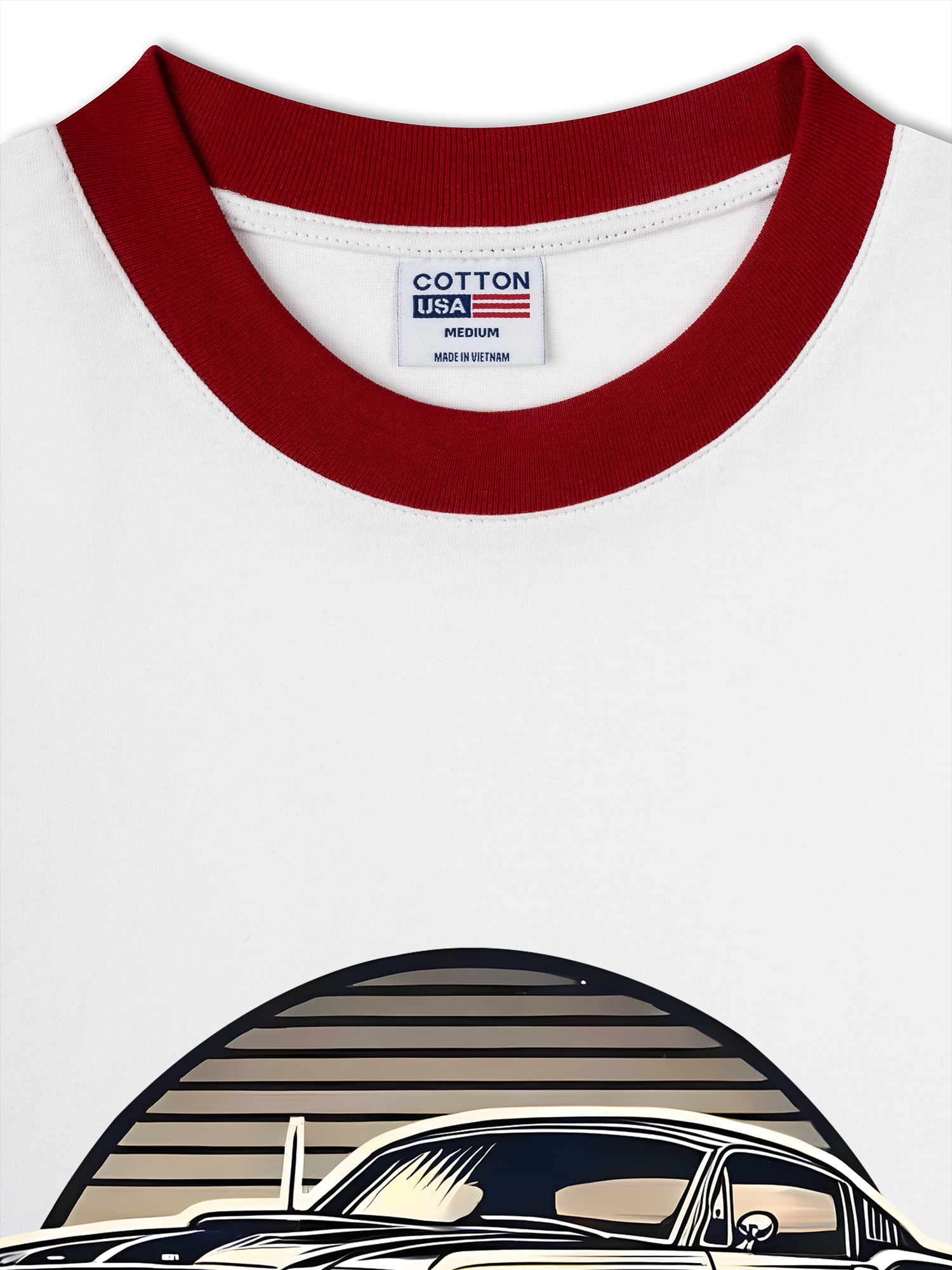 Áo Thun Ringer Relaxed Fit Mustang Fans