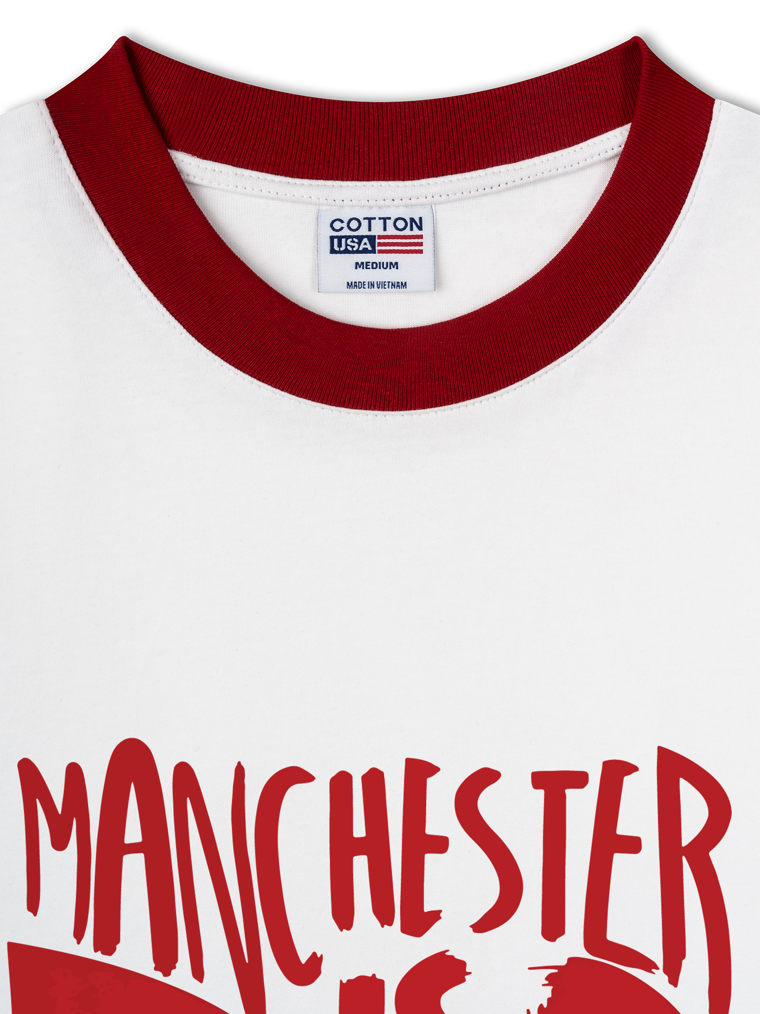 Áo Thun Ringer Relaxed Fit Manchester is Red