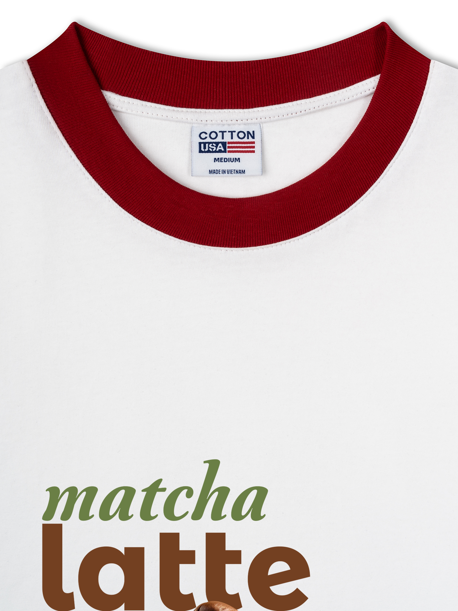 Áo Thun Ringer Relaxed Fit Matcha Latte