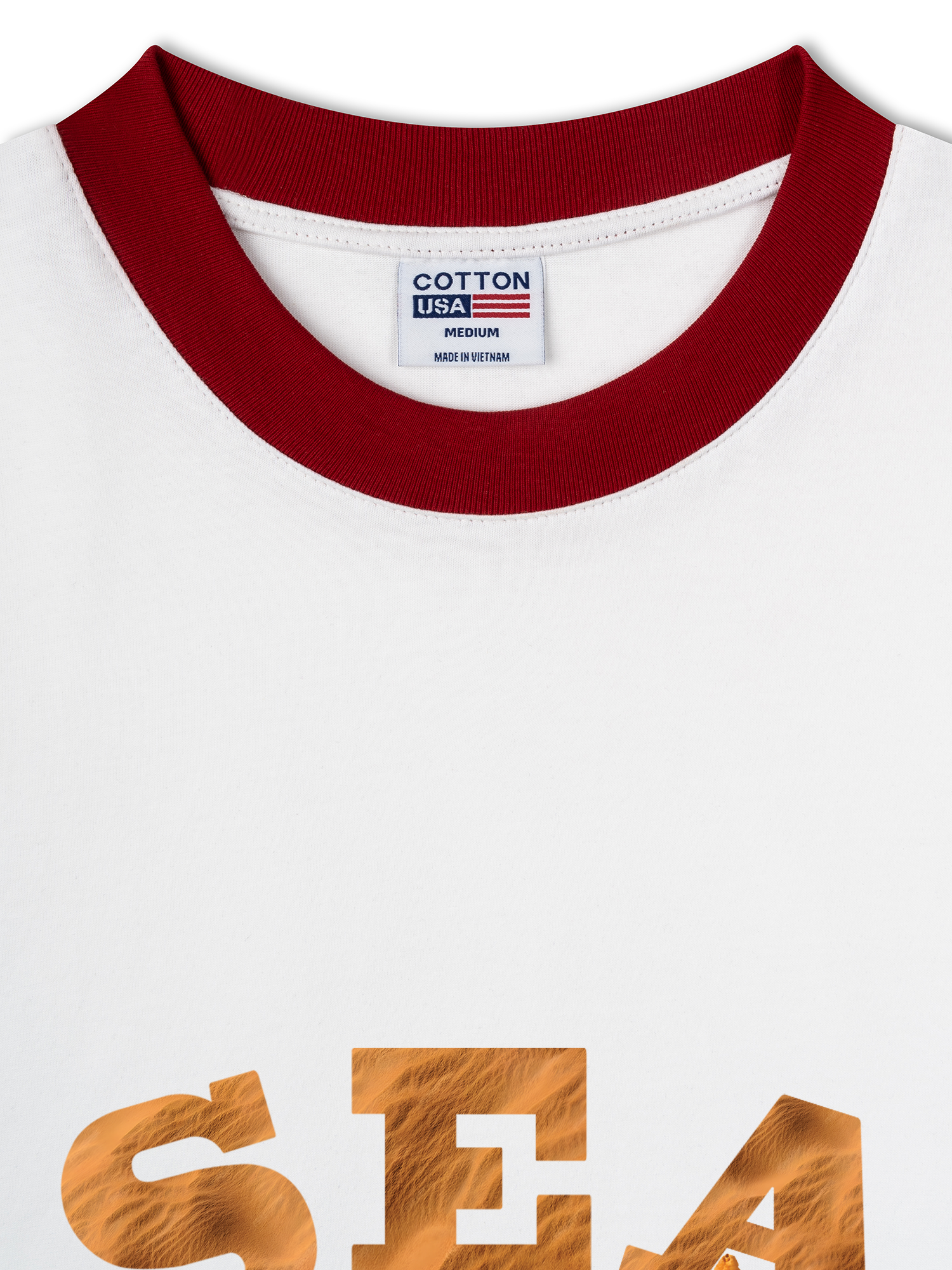 Áo Thun Ringer Relaxed Fit Tropical Starfish Parrty Sand