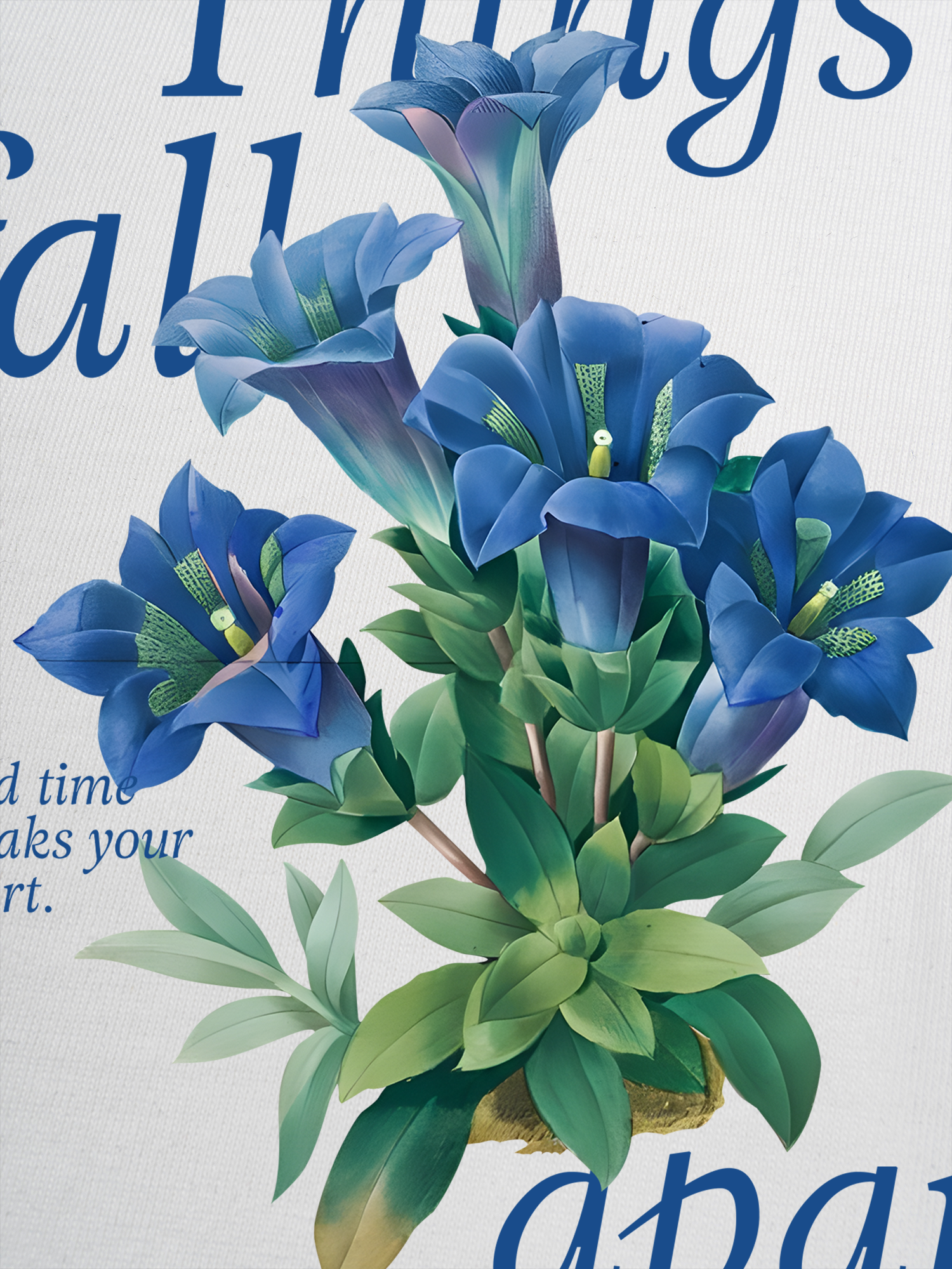 Áo Thun Ringer Relaxed Fit Floral Things Fall Apart