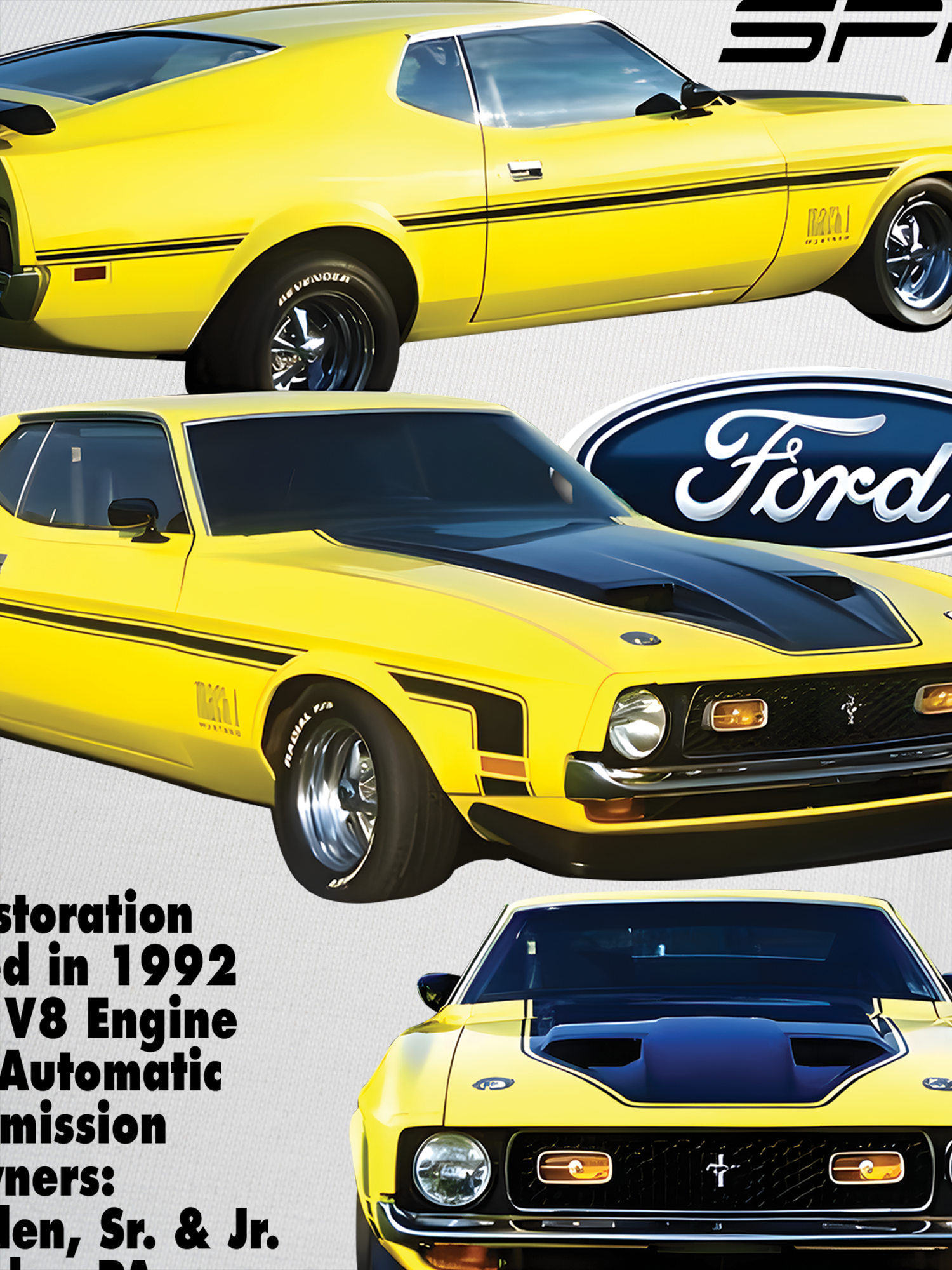 Áo Thun Ringer Relaxed Fit Mustang Yellow Ford