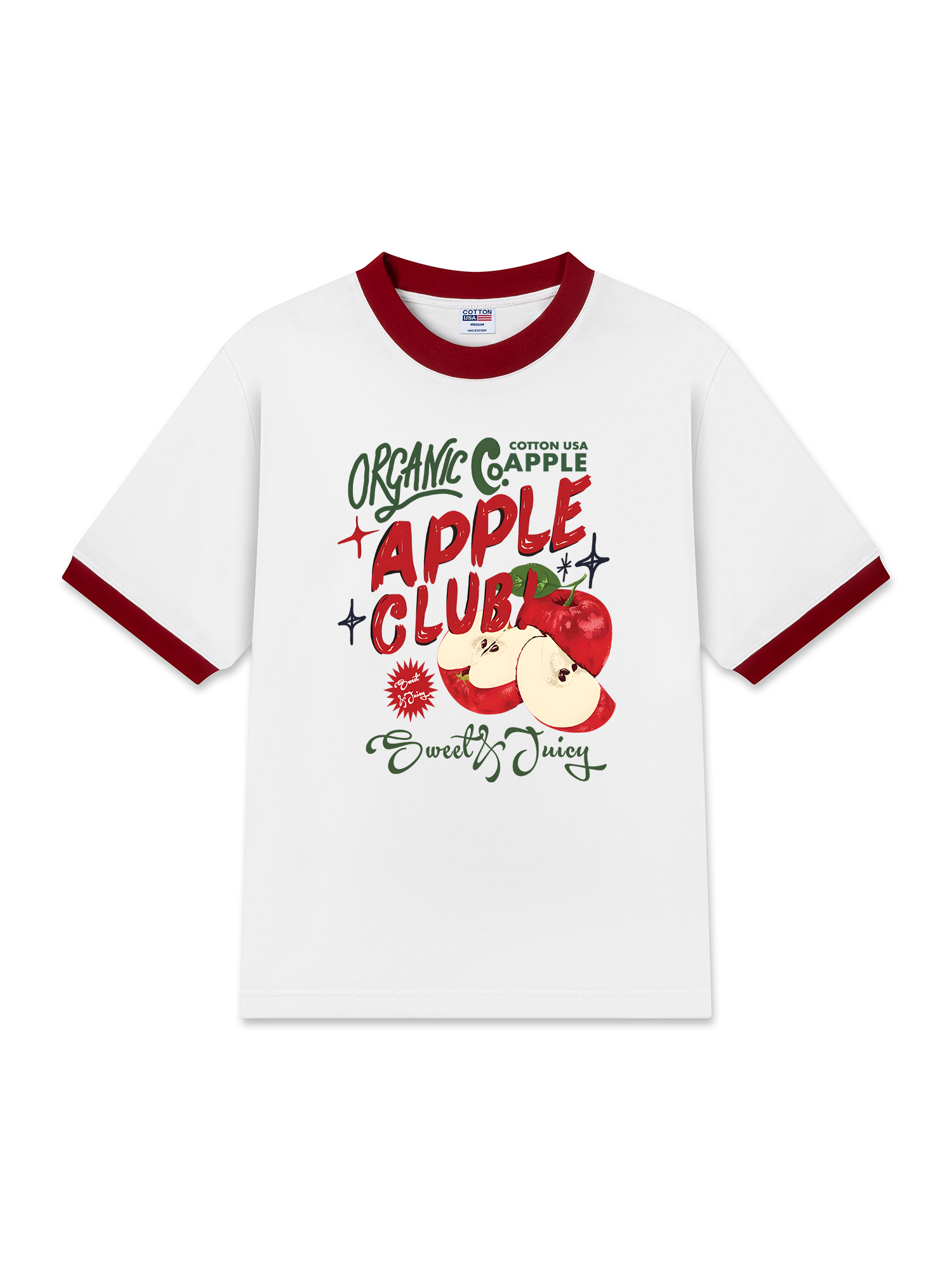 Áo Thun Ringer Relaxed Fit Tropical Apple Club