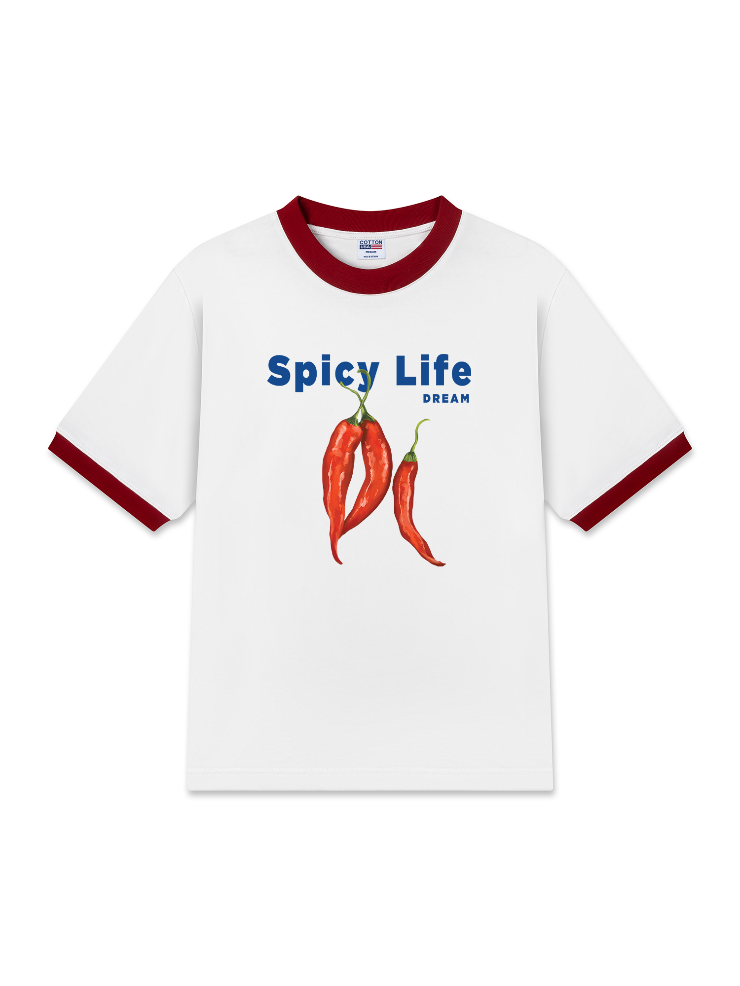 Áo Thun Ringer Relaxed Fit Tropical Spicy Life