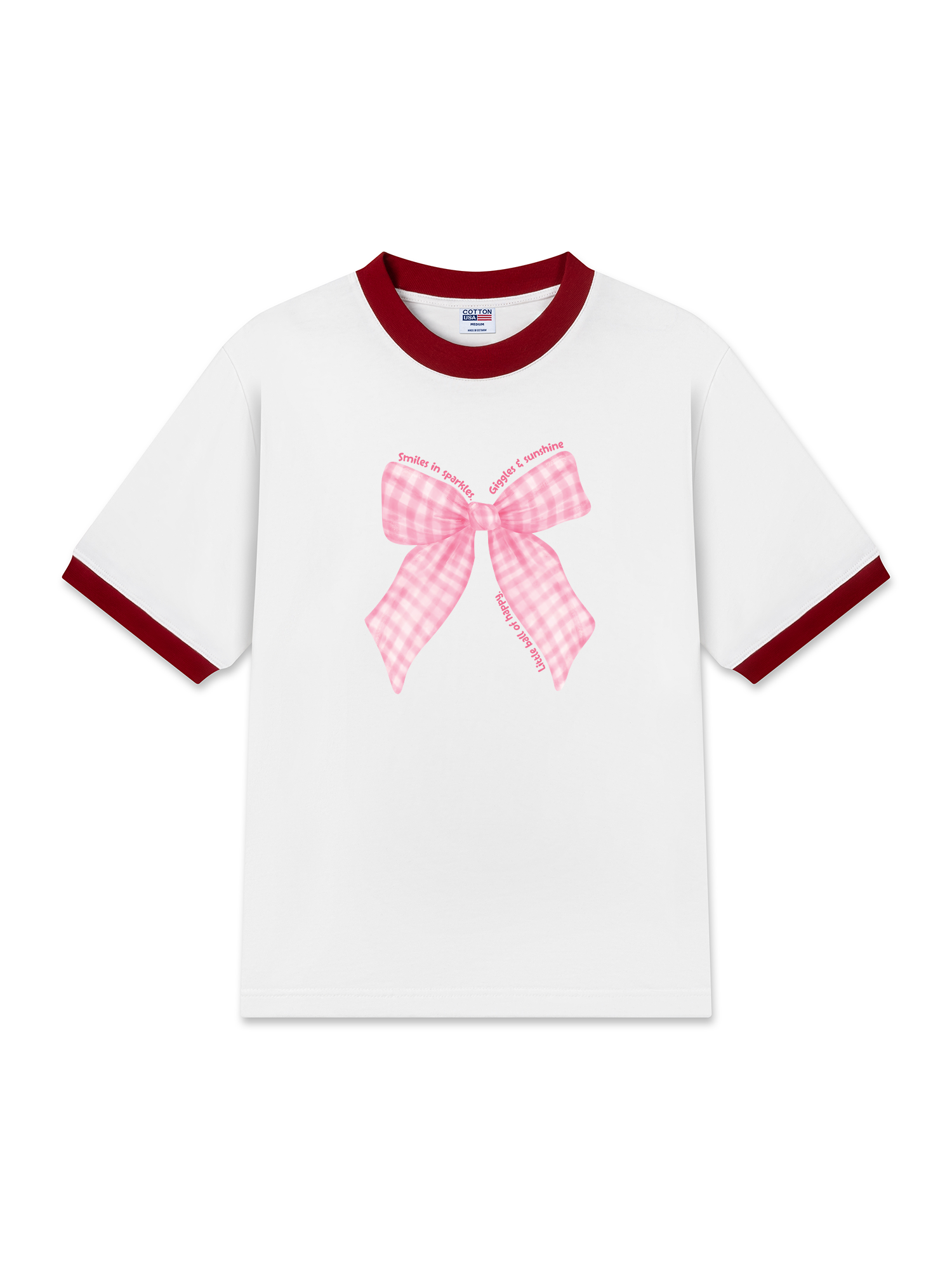 Áo Thun Ringer Relaxed Fit Pink Ribbon