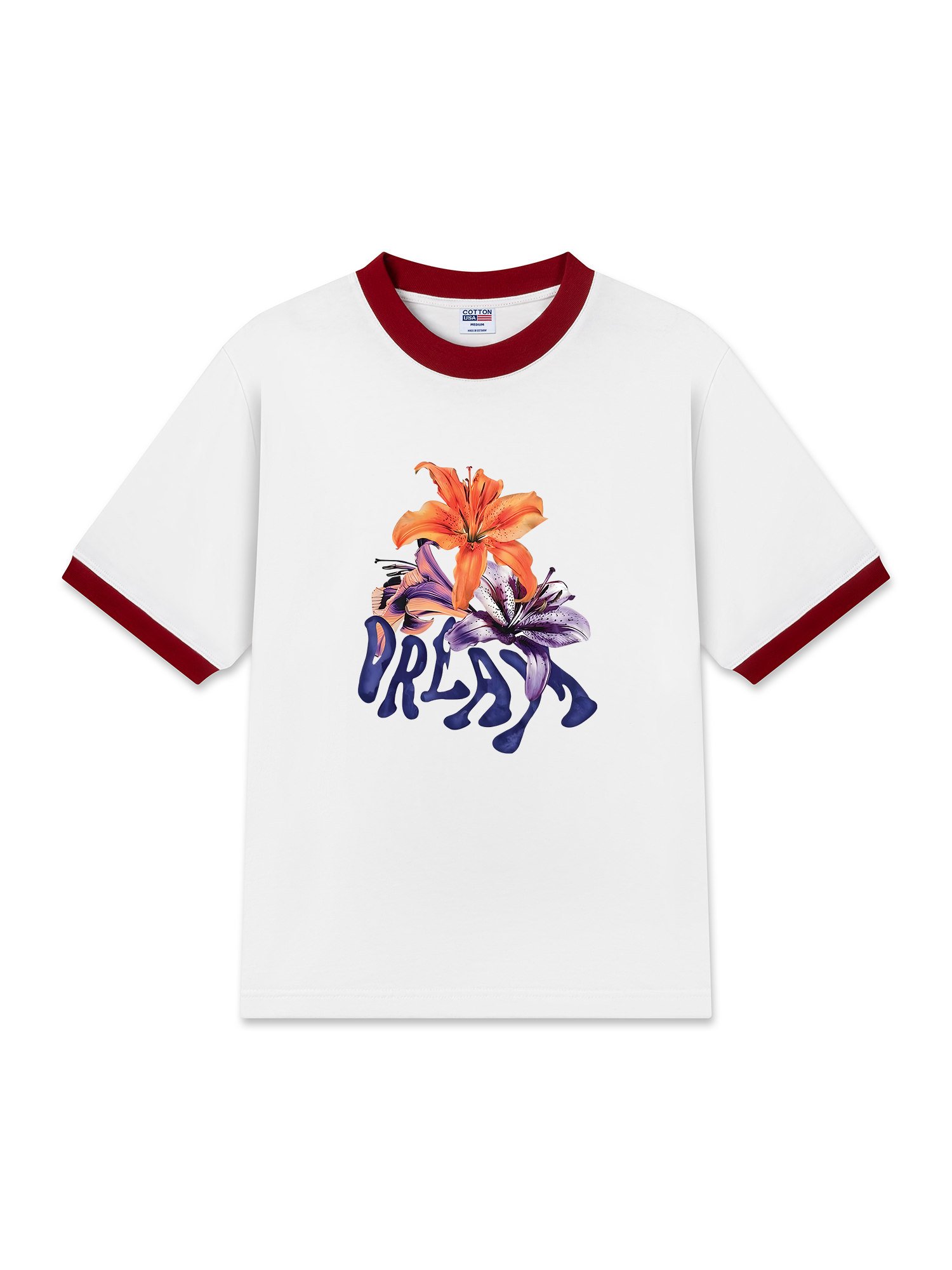 Áo Thun Ringer Relaxed Fit Floral Dream