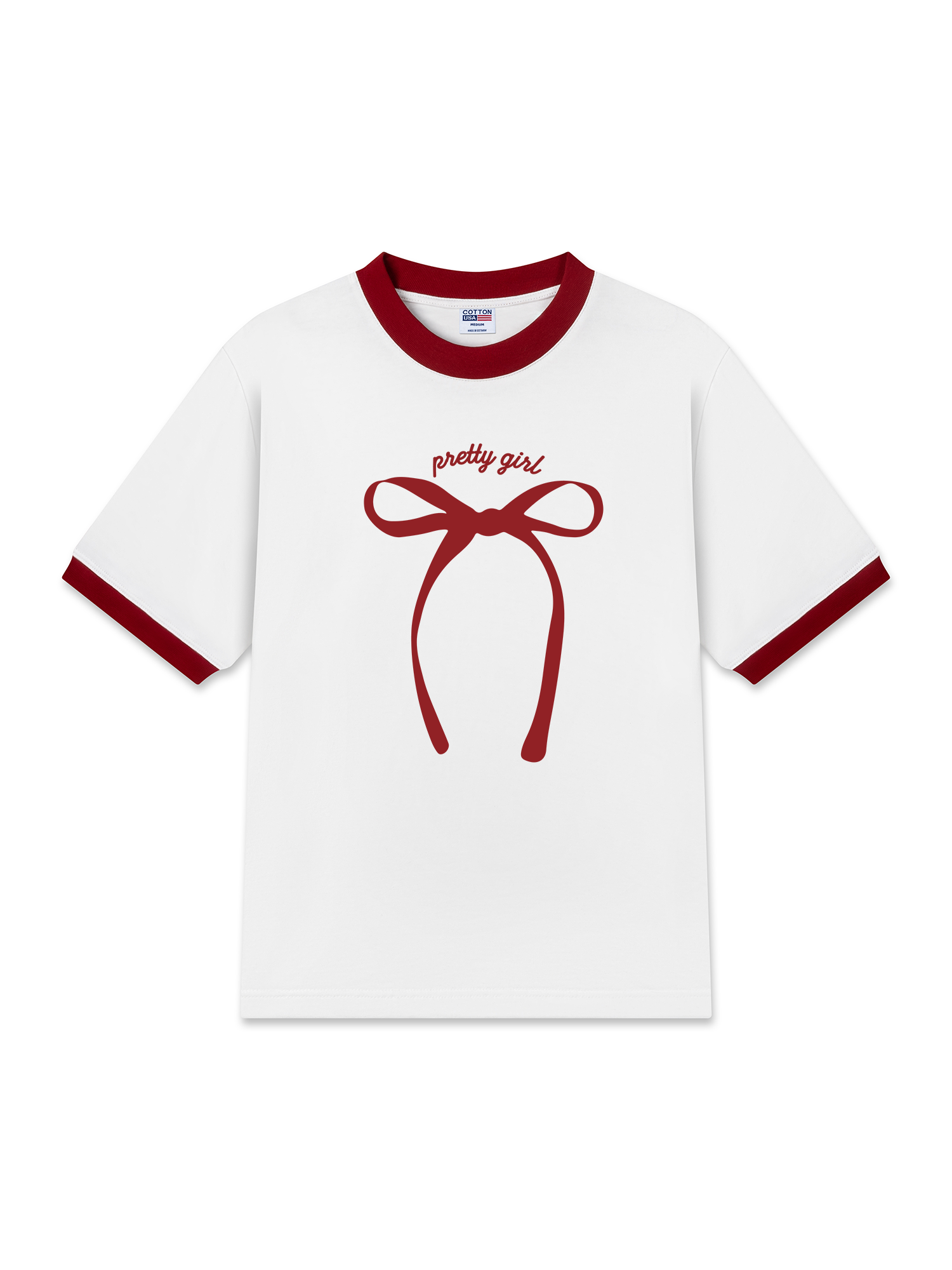 Áo Thun Ringer Relaxed Fit Pretty Girl