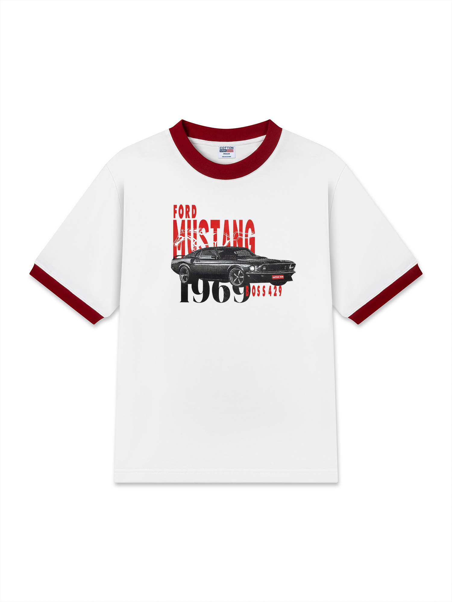 Áo Thun Ringer Relaxed Fit Mustang Boss 429