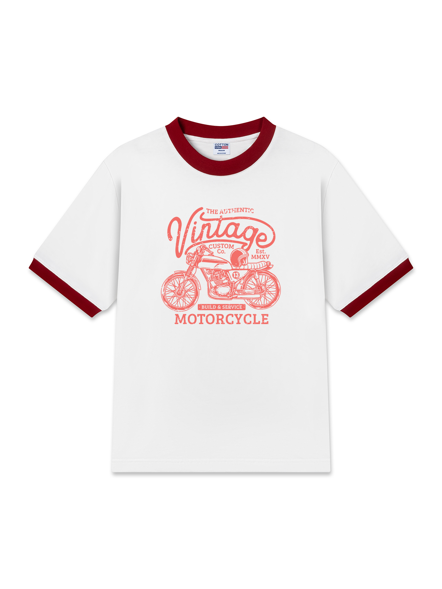 Áo Thun Ringer Relaxed Fit The Authenic Motorcycle