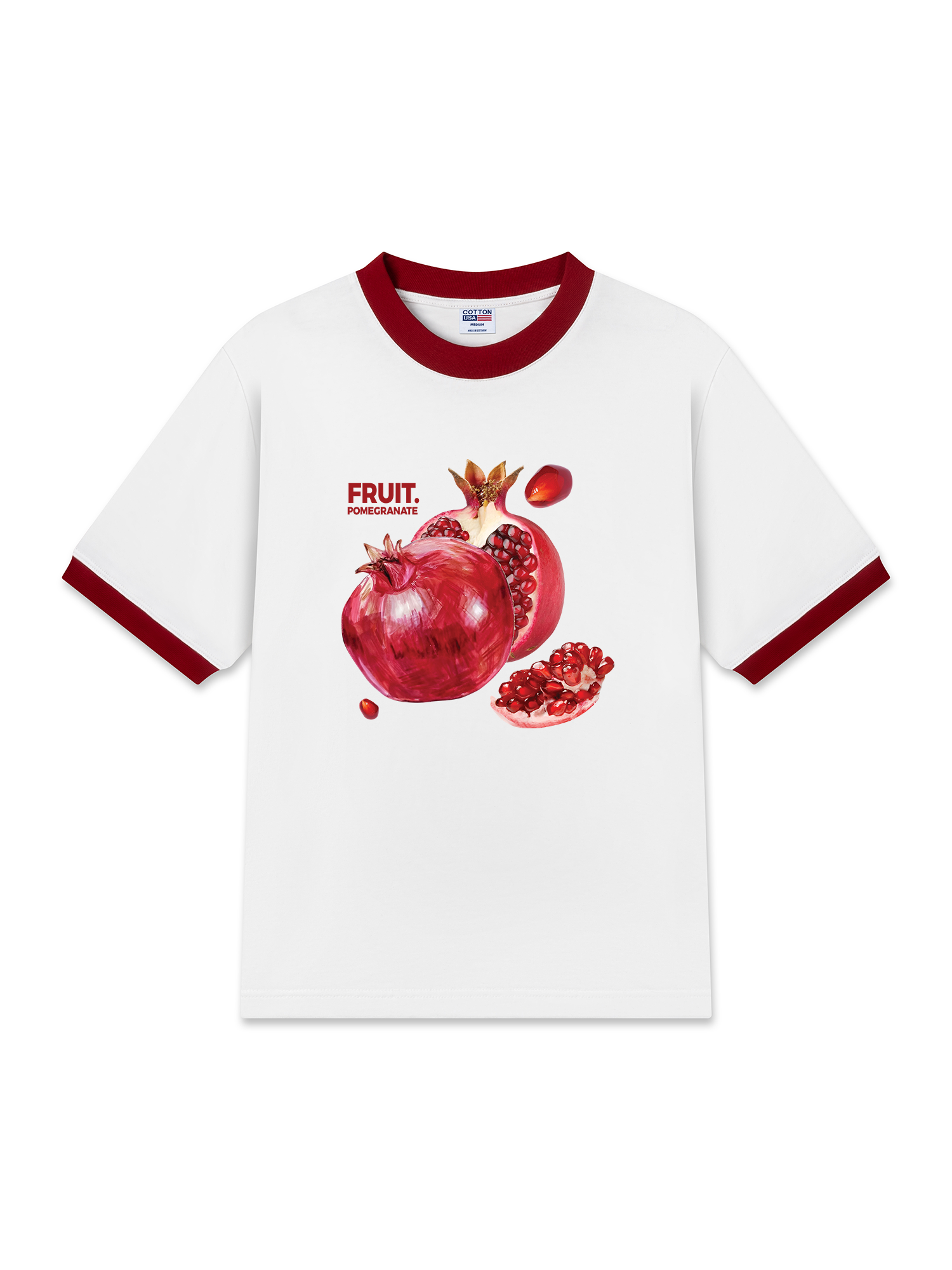 Áo Thun Ringer Relaxed Fit Tropical Pomegranate
