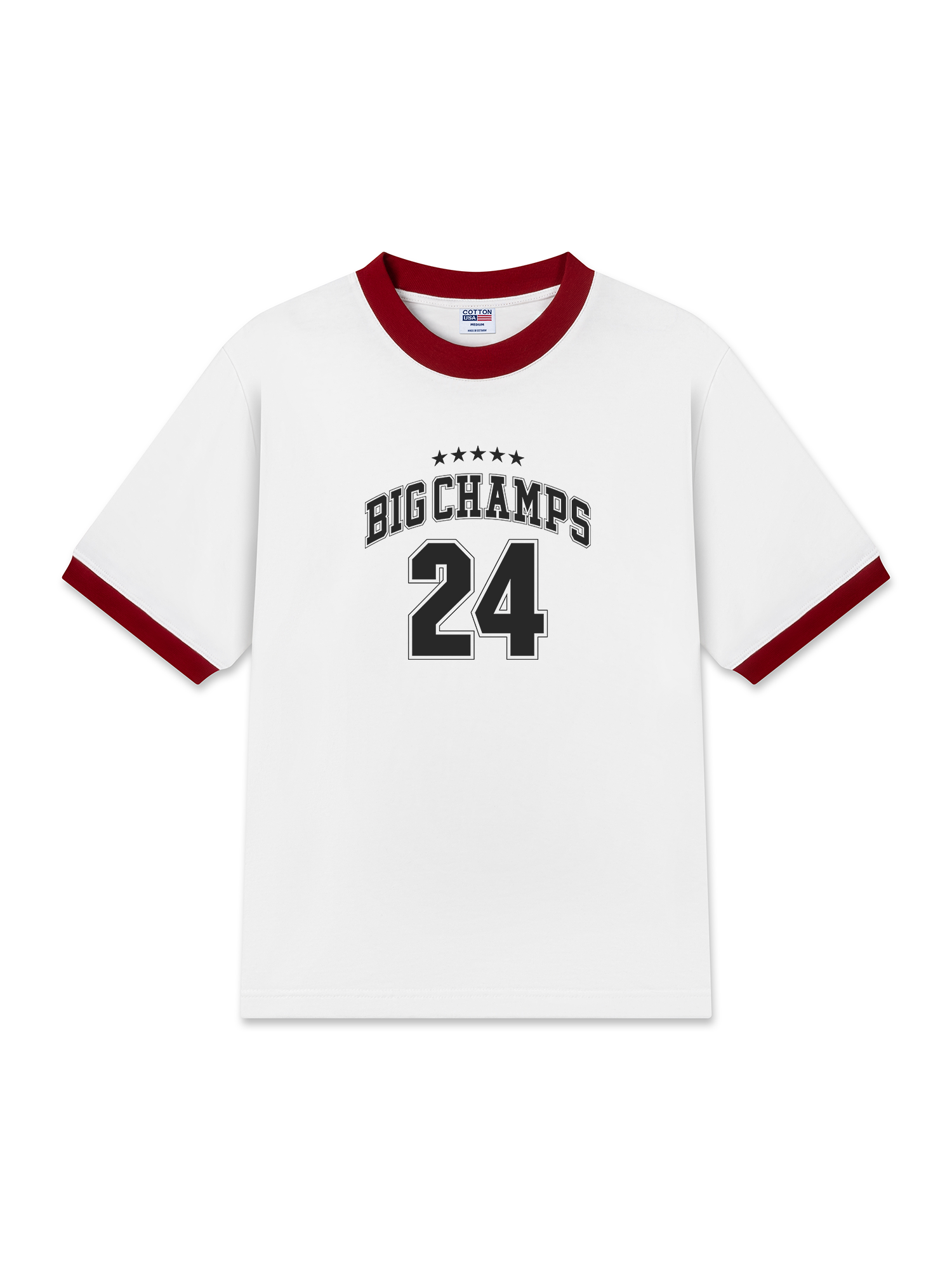 Áo Thun Ringer Relaxed Fit Champions Dont Quit