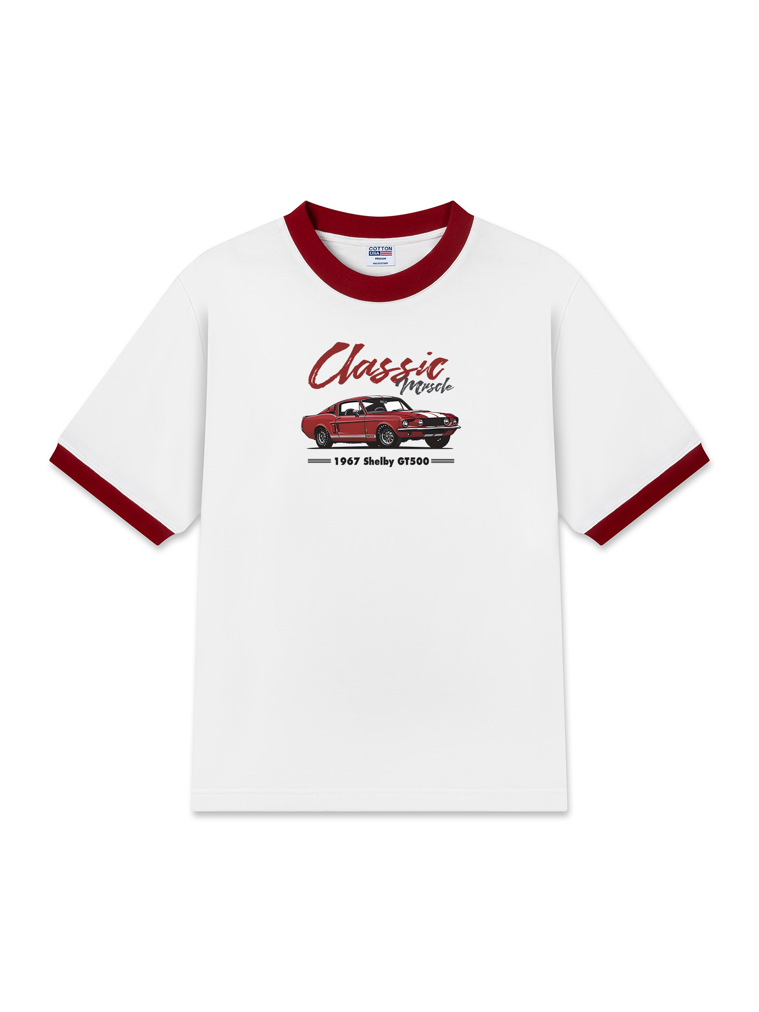 Áo Thun Ringer Relaxed Fit Mustang Classic Muscle