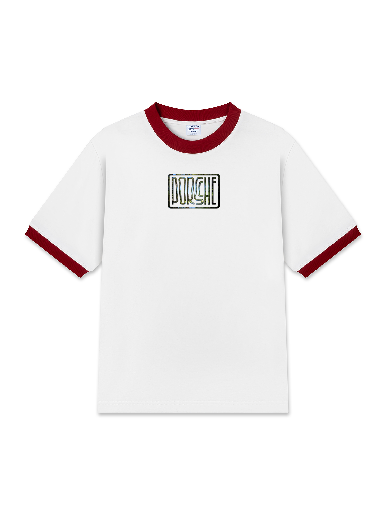 Áo Thun Ringer Relaxed Fit Porsche Chrome Sign