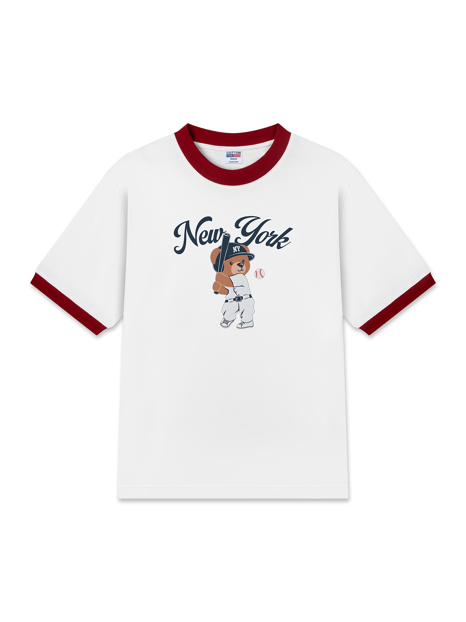 Áo Thun Ringer Relaxed Fit Baseball Bear