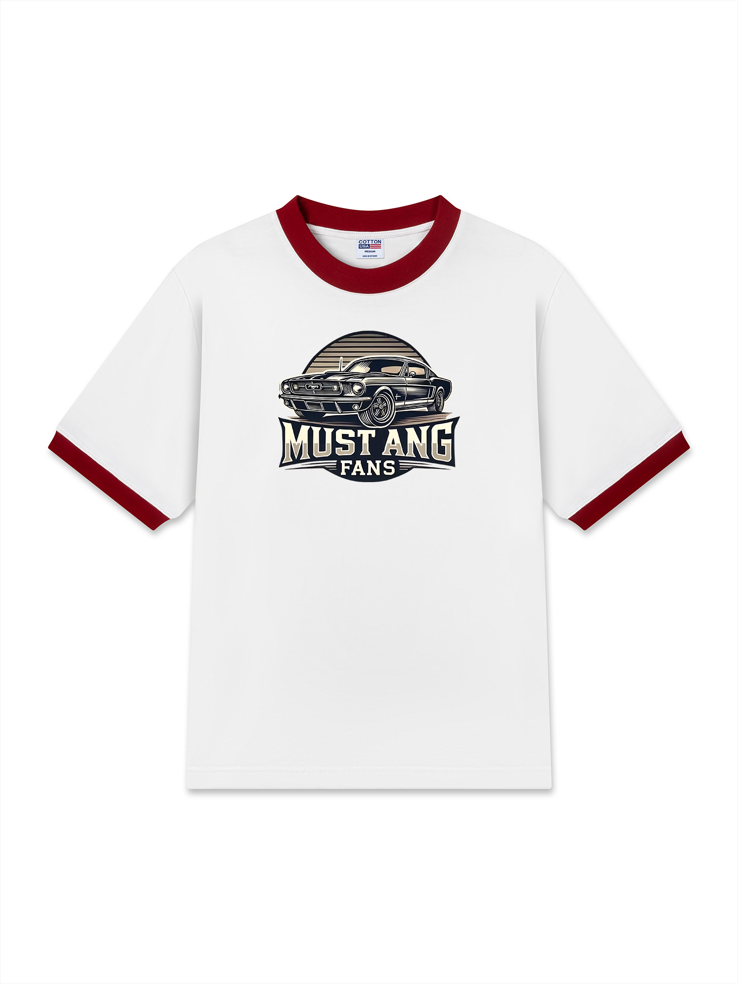 Áo Thun Ringer Relaxed Fit Mustang Fans