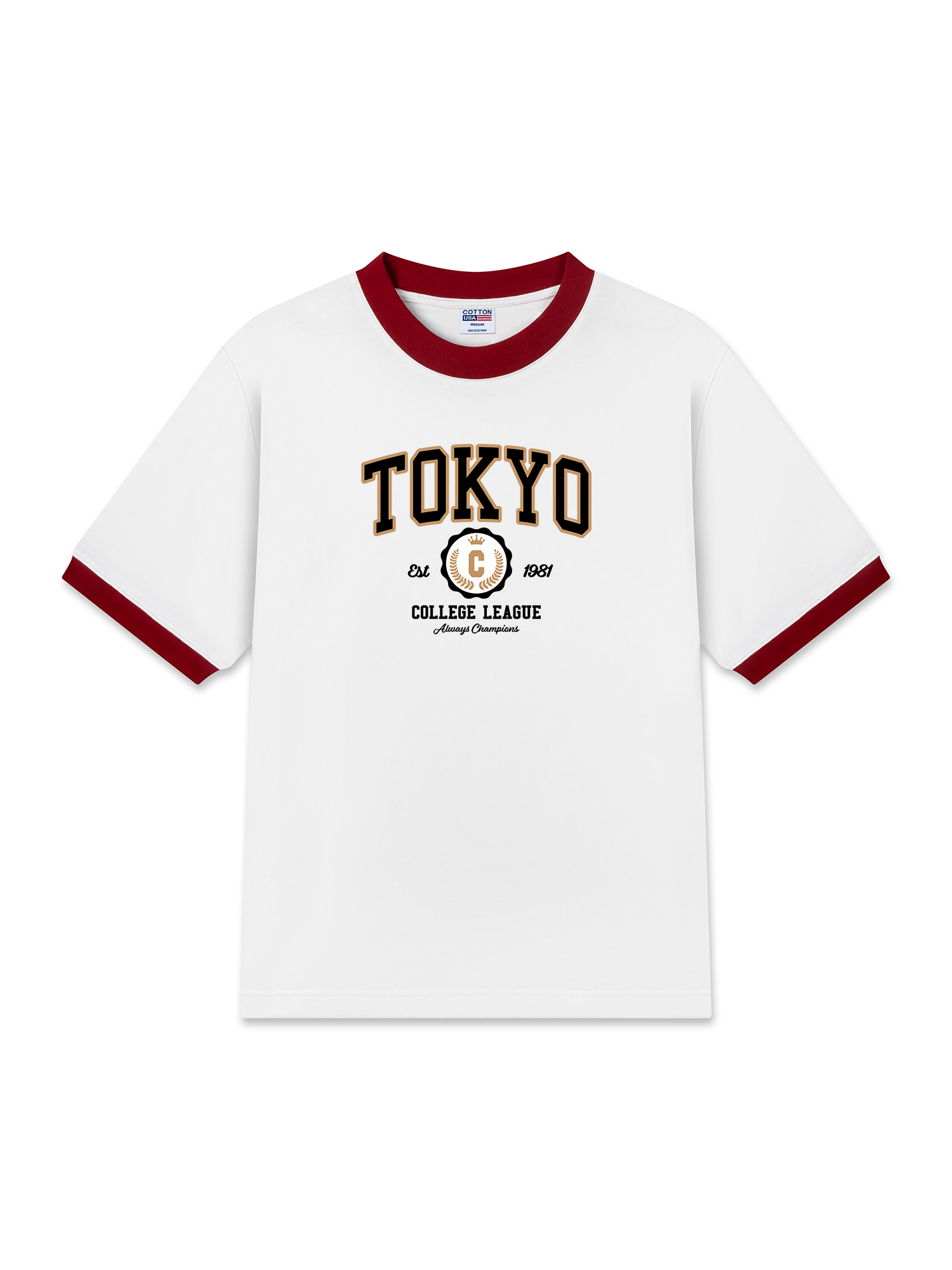 Áo Thun Ringer Relaxed Fit City Tokyo League