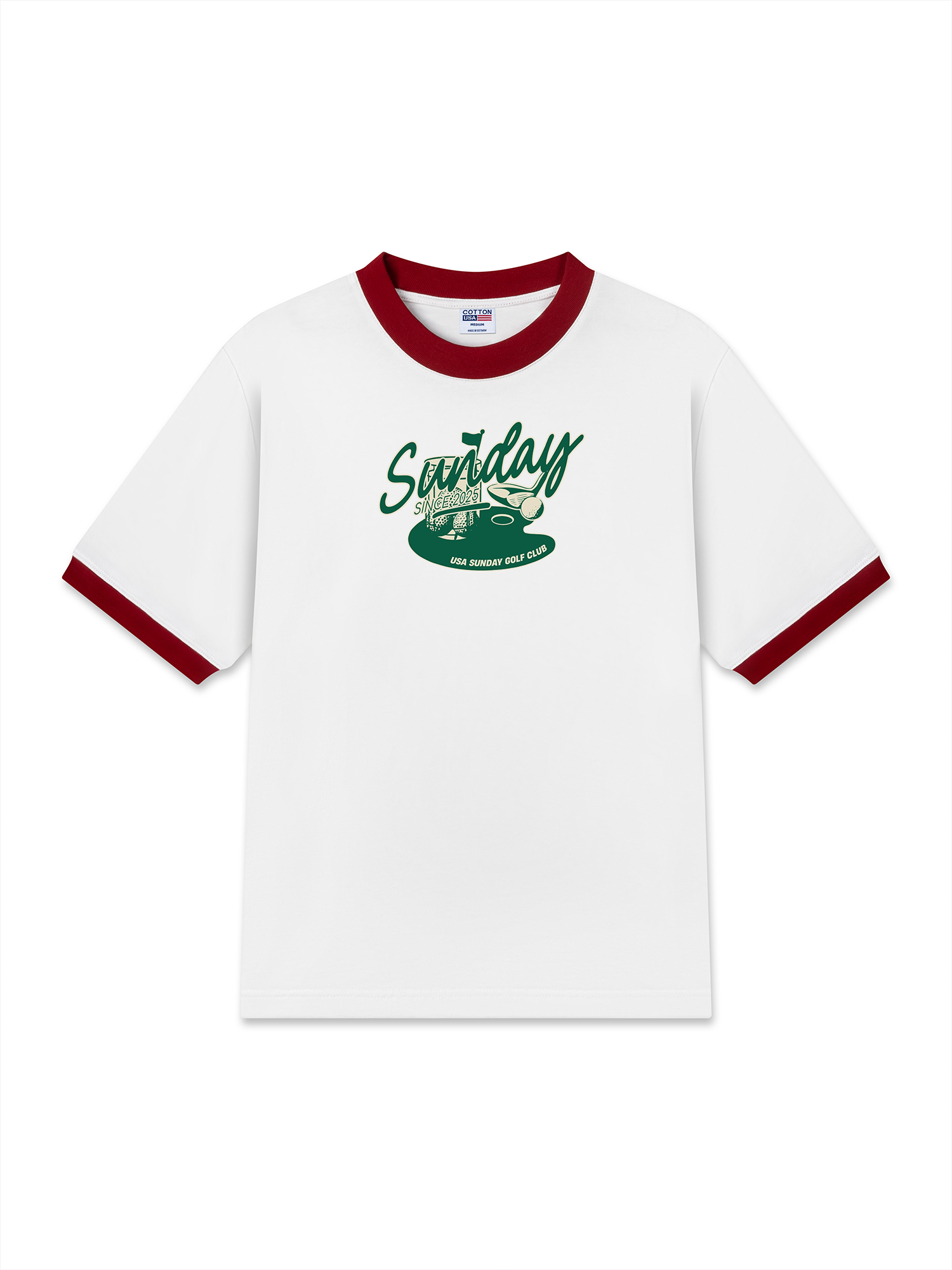 Áo Thun Ringer Relaxed Fit Golf USA Sunday Club