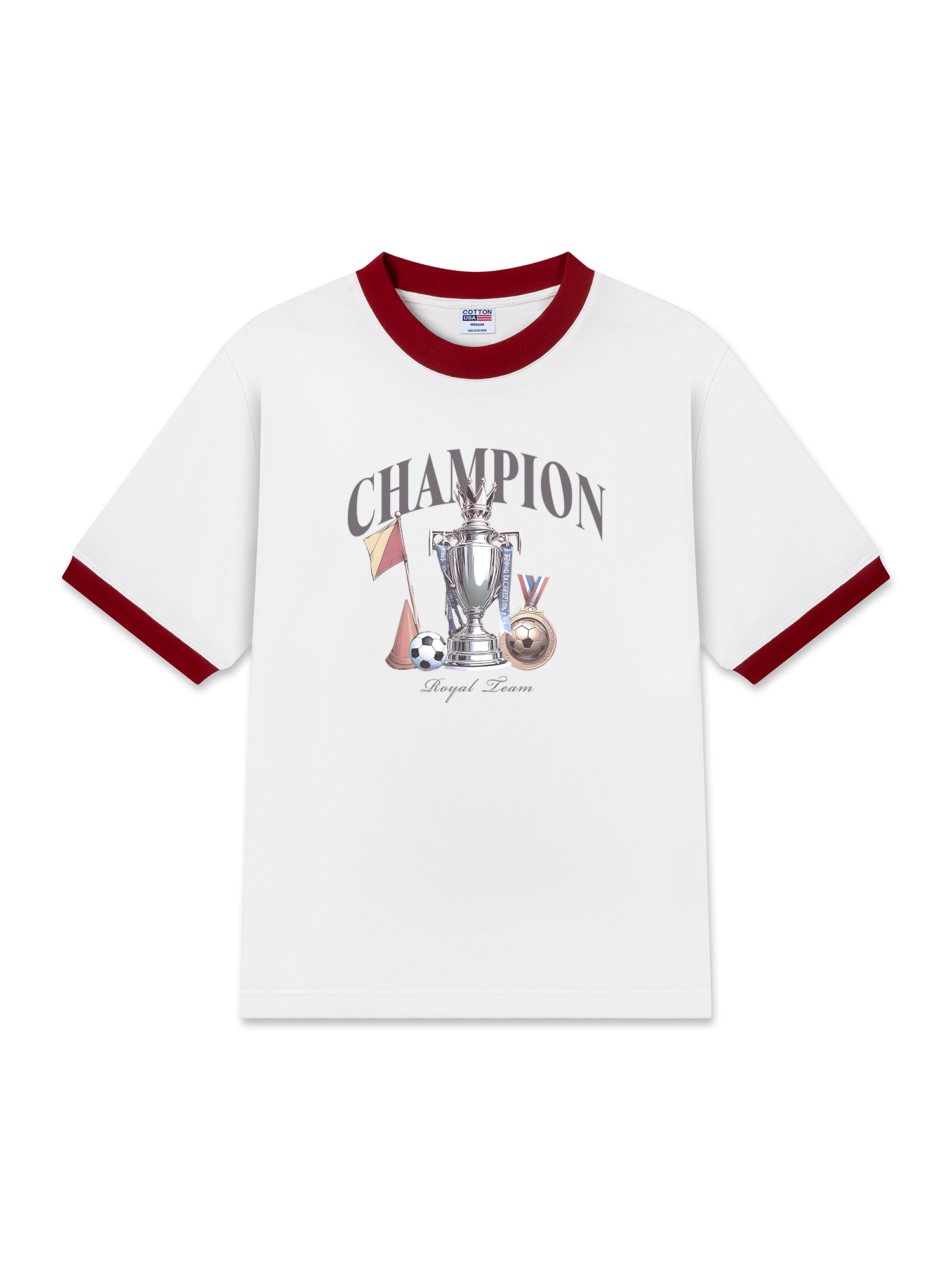 Áo Thun Ringer Relaxed Fit Champions Royal Team