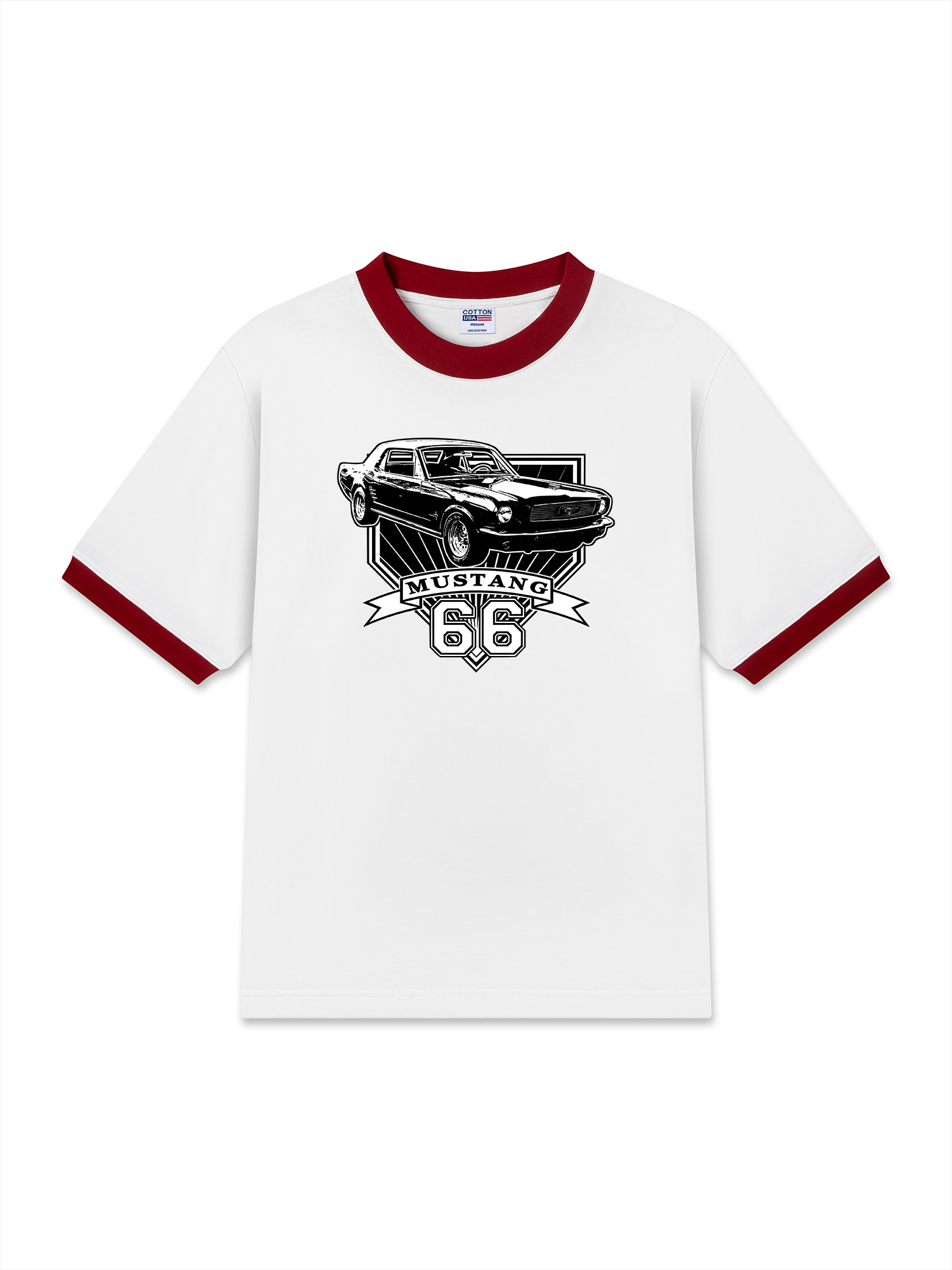 Áo Thun Ringer Relaxed Fit Mustang 66